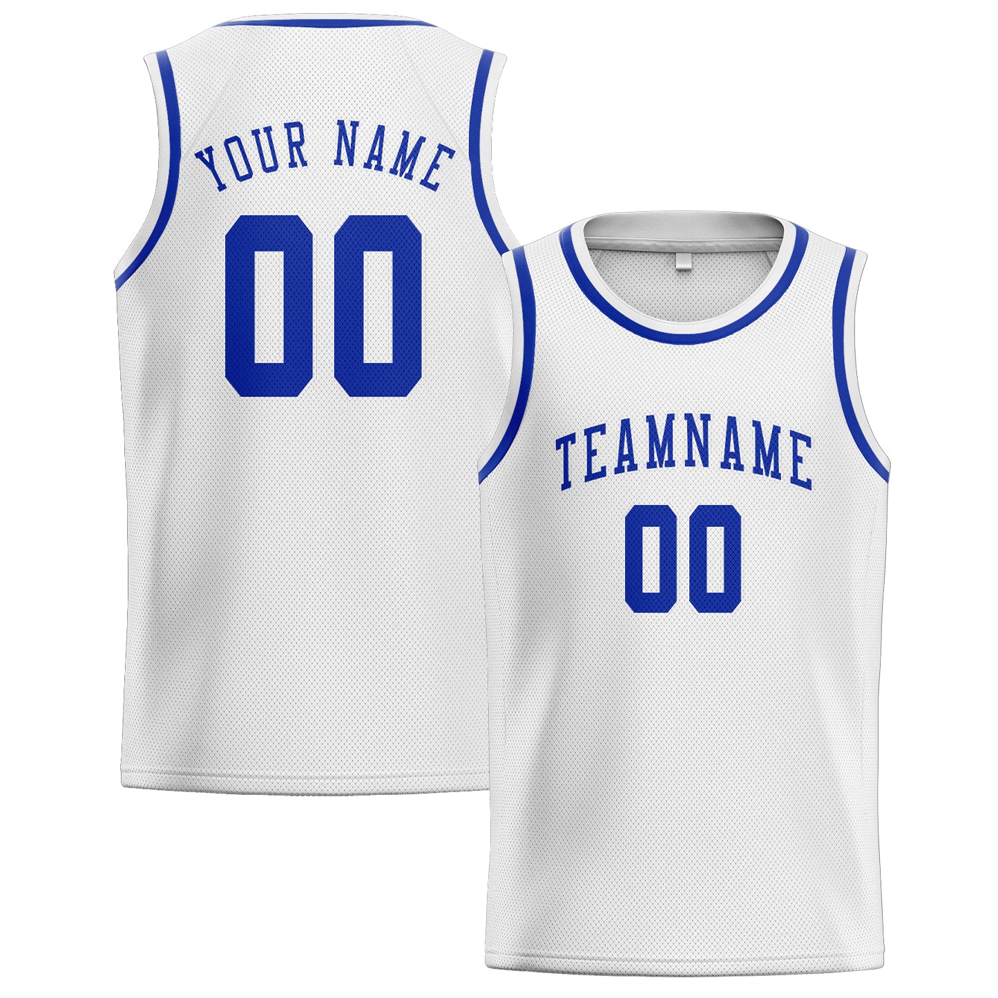 Custom White Sky Blue Basketball Jersey