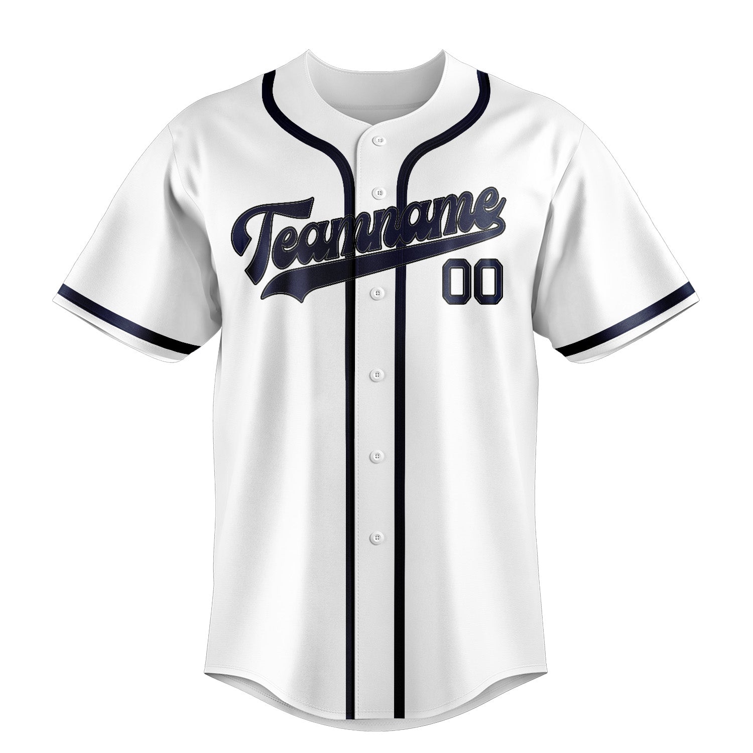 Custom White Blue Baseball Jersey