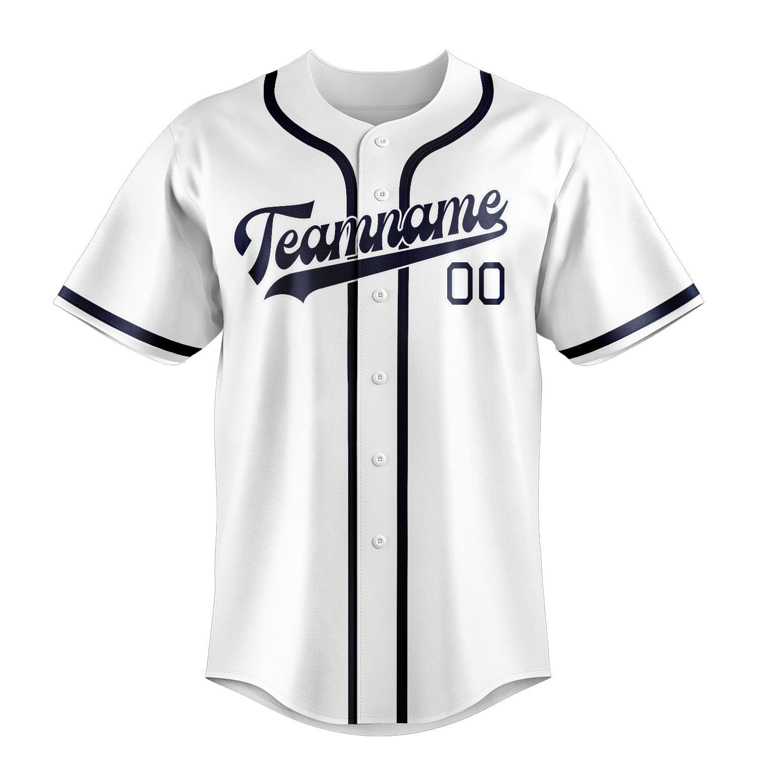 Custom White Blue Baseball Jersey