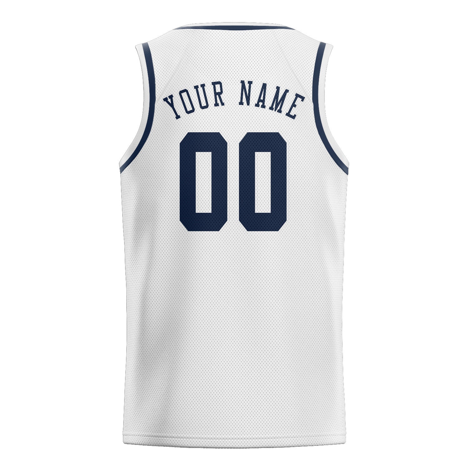 Custom White Blue Basketball Jersey
