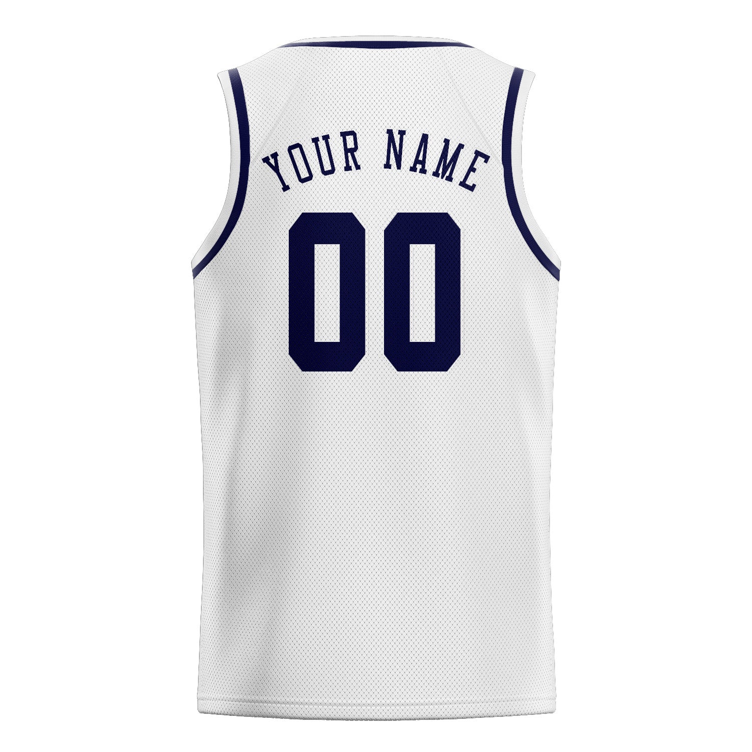 Custom White Navy Basketball Jersey