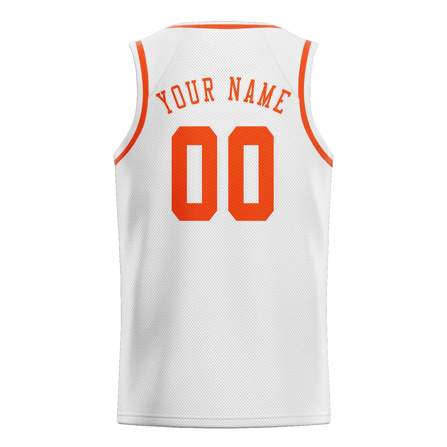 Custom White Orange Red Basketball Jersey