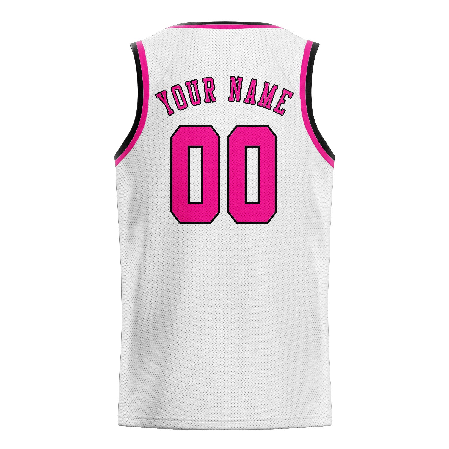 Custom White Pink Basketball Jersey