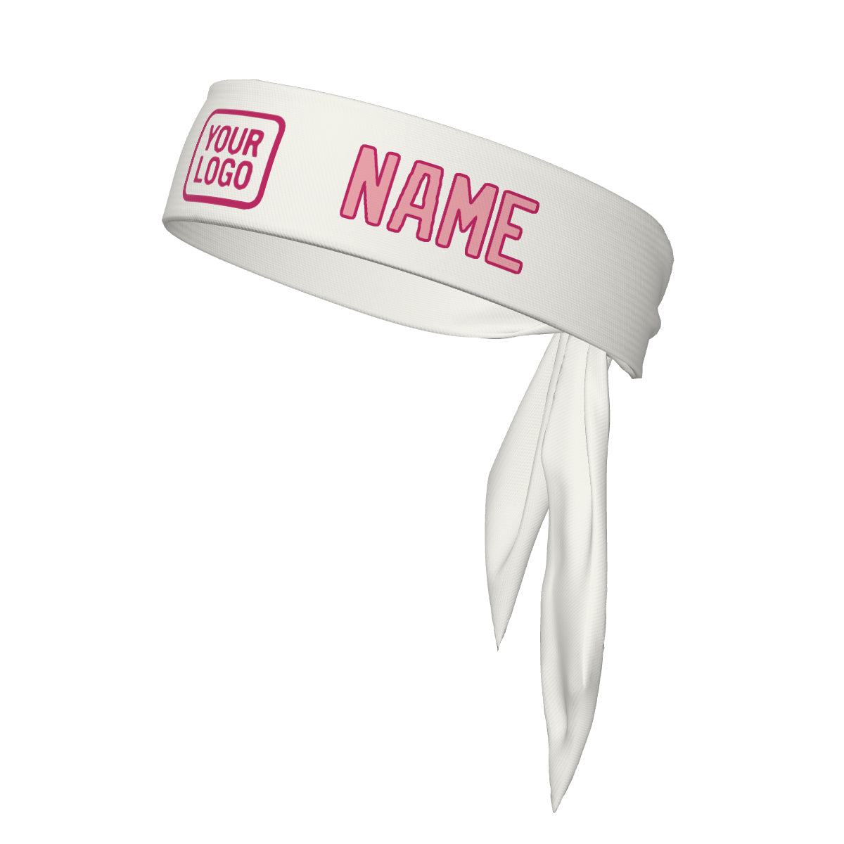 Custom White Light Pink Headband