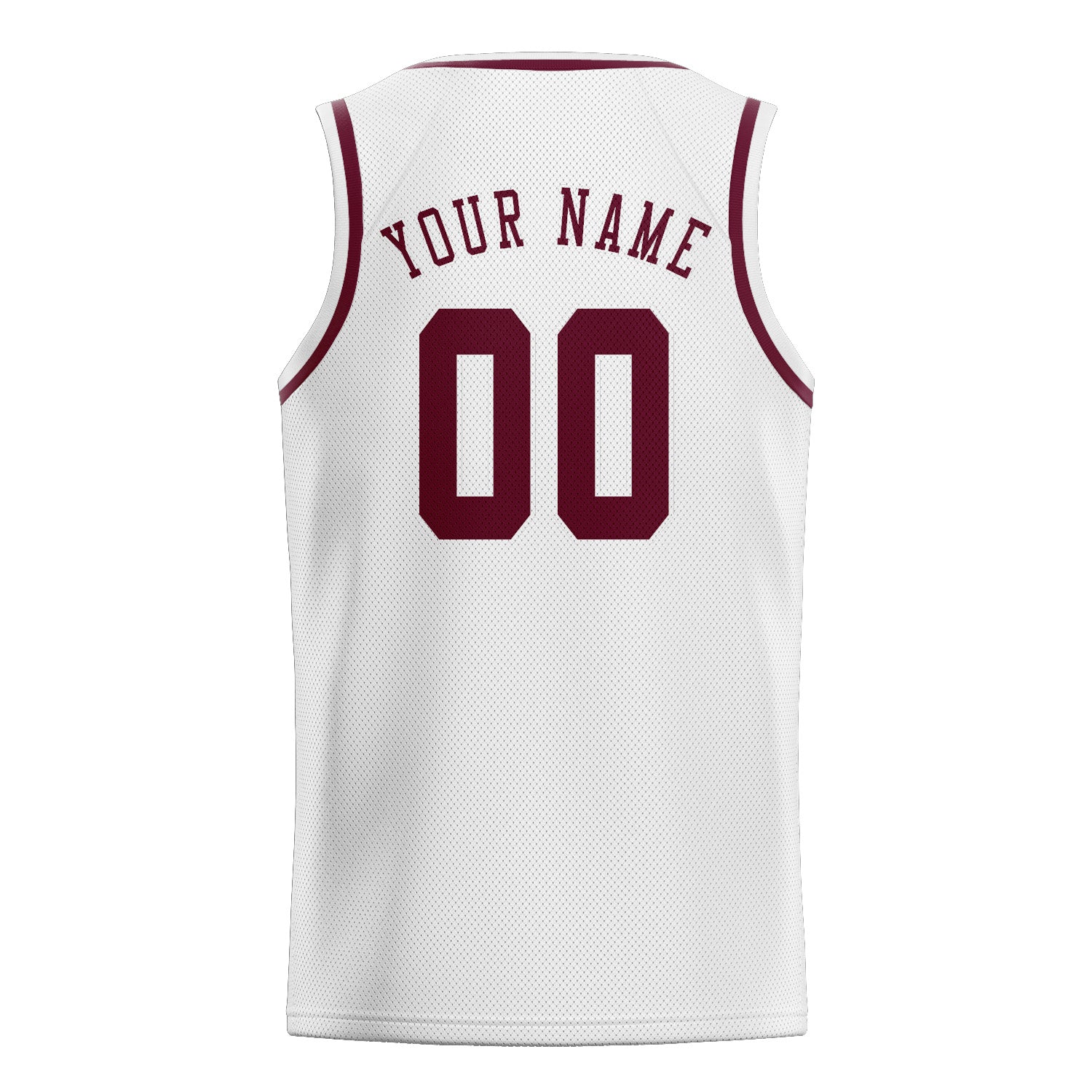 Custom White Crimson Red Basketball Jersey