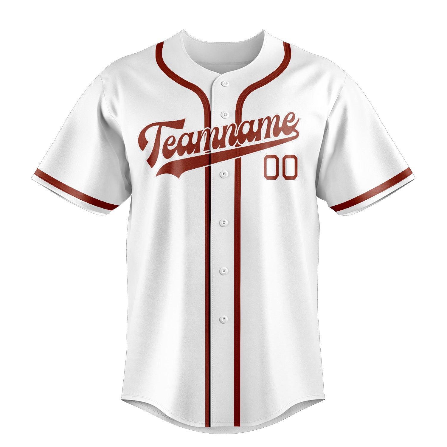 Custom White Coral Red Baseball Jersey