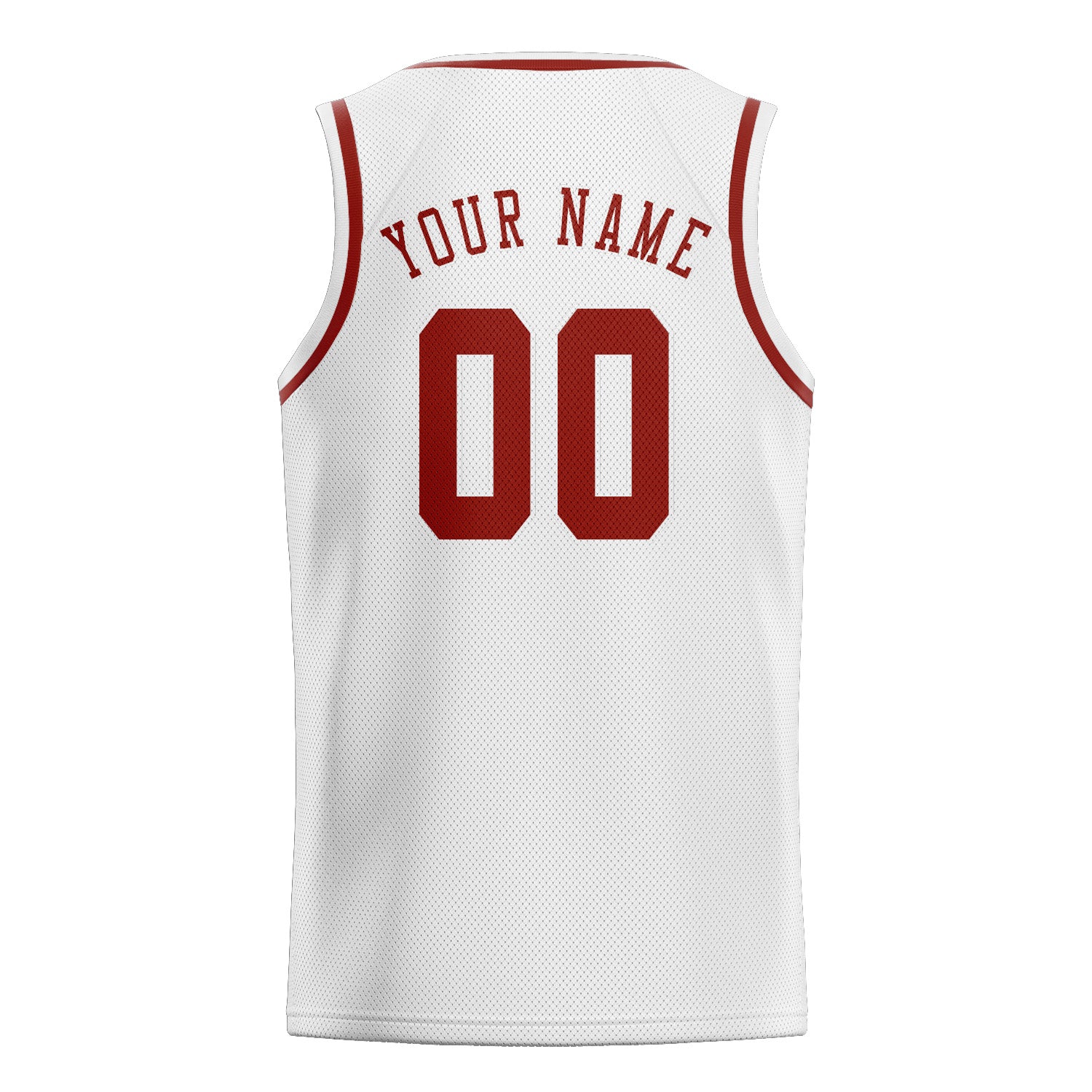 Custom White Coral Red Basketball Jersey