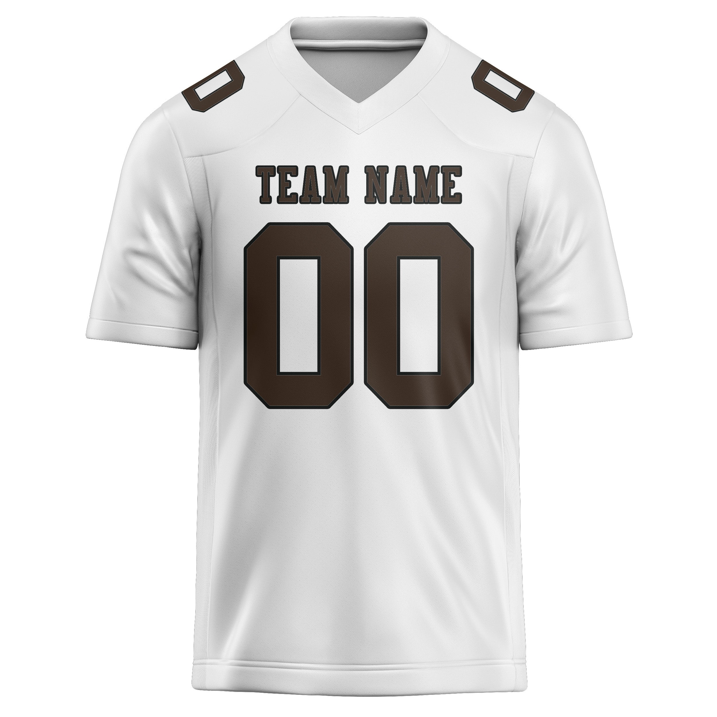 Custom White Brown Football Jersey