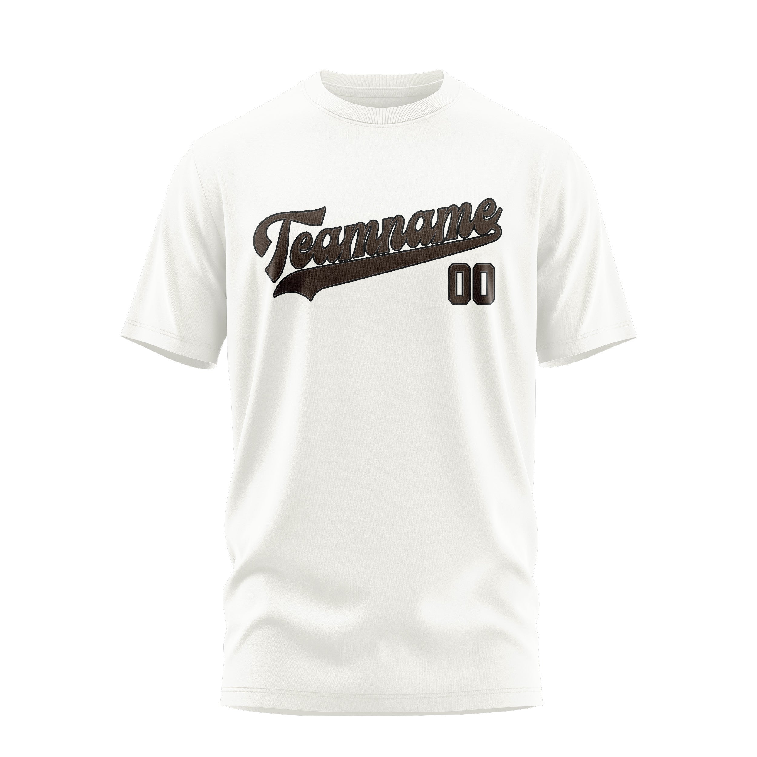 Custom White Brown T-Shirt