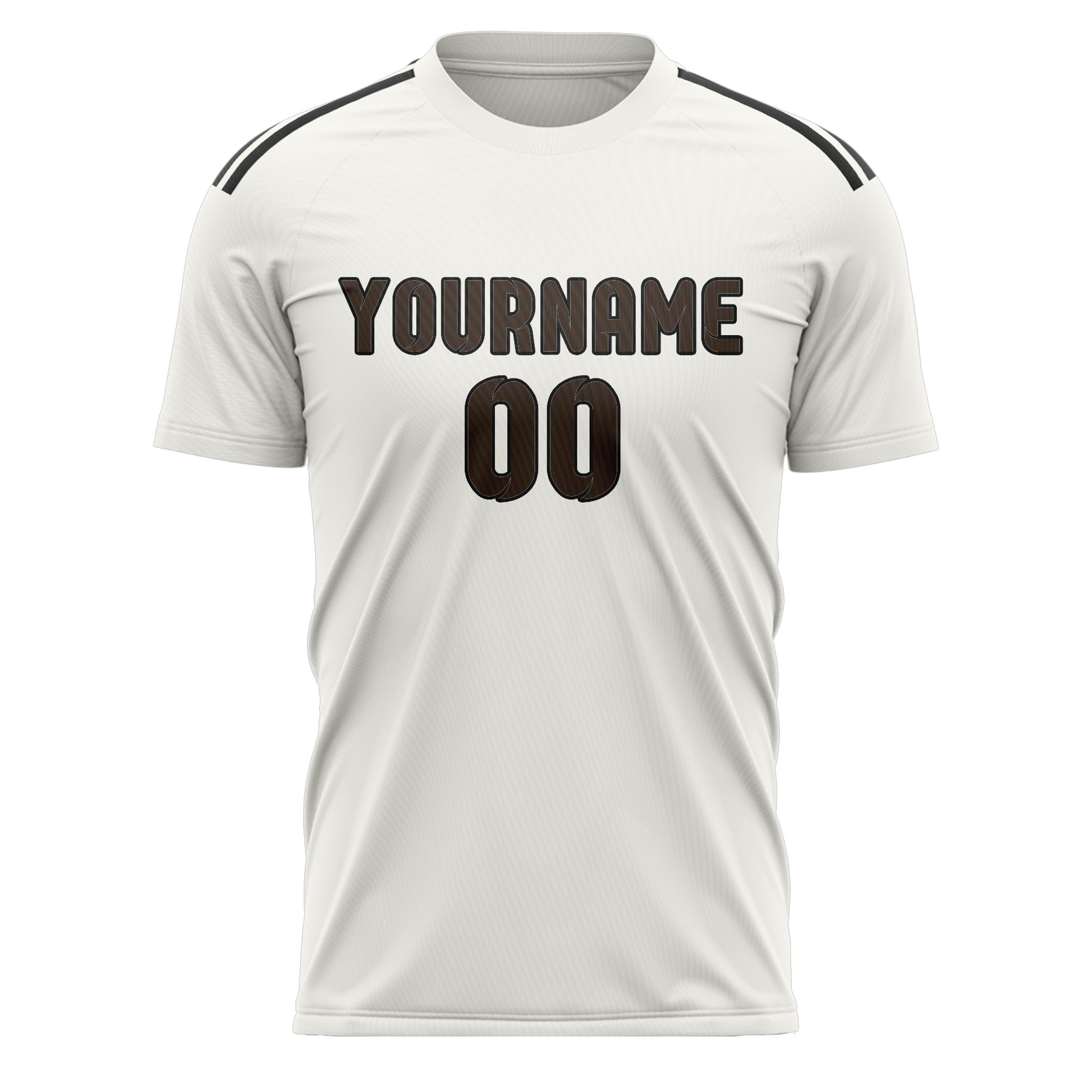 Custom White Brown Soccer Jersey