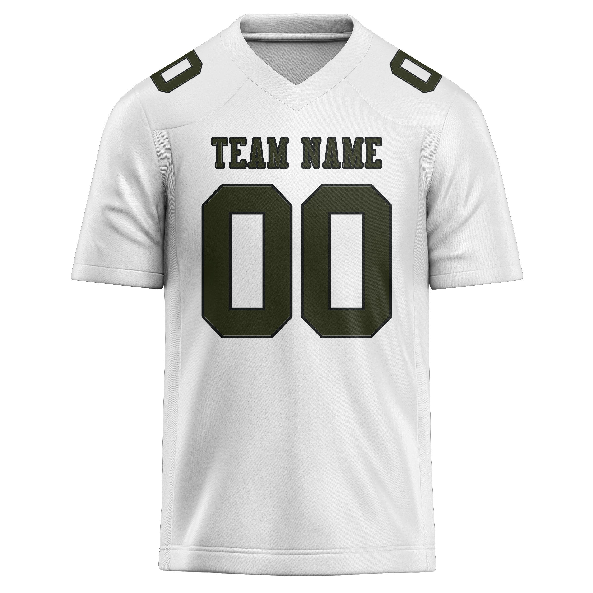 Custom White Olive Football Jersey