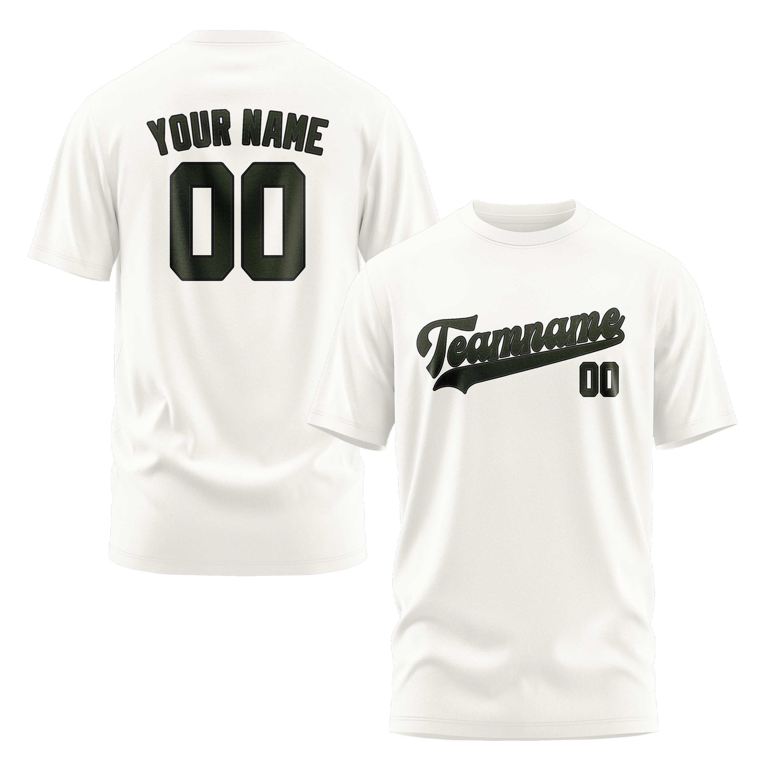 Custom White Olive T-Shirt