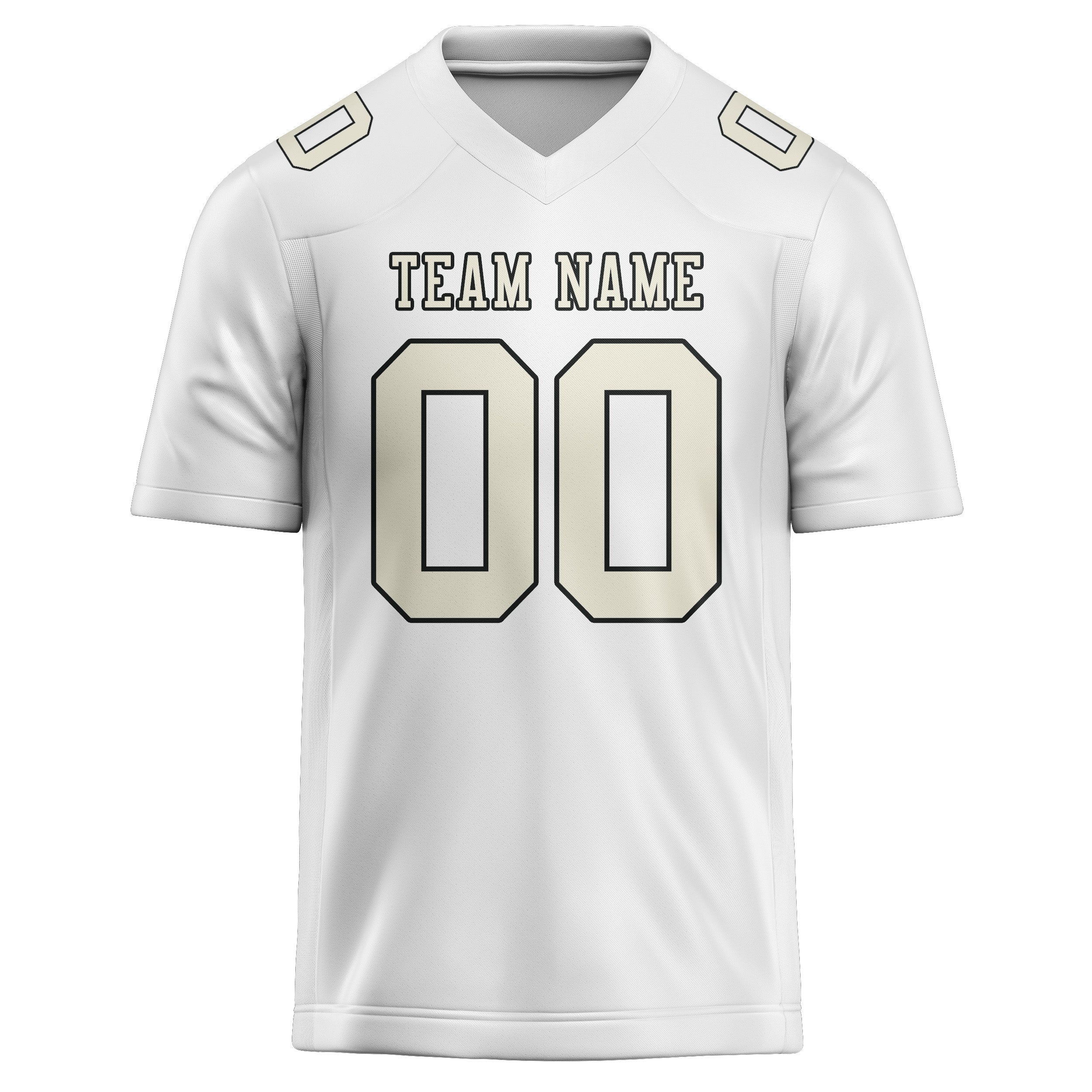 Custom White Cream Football Jersey
