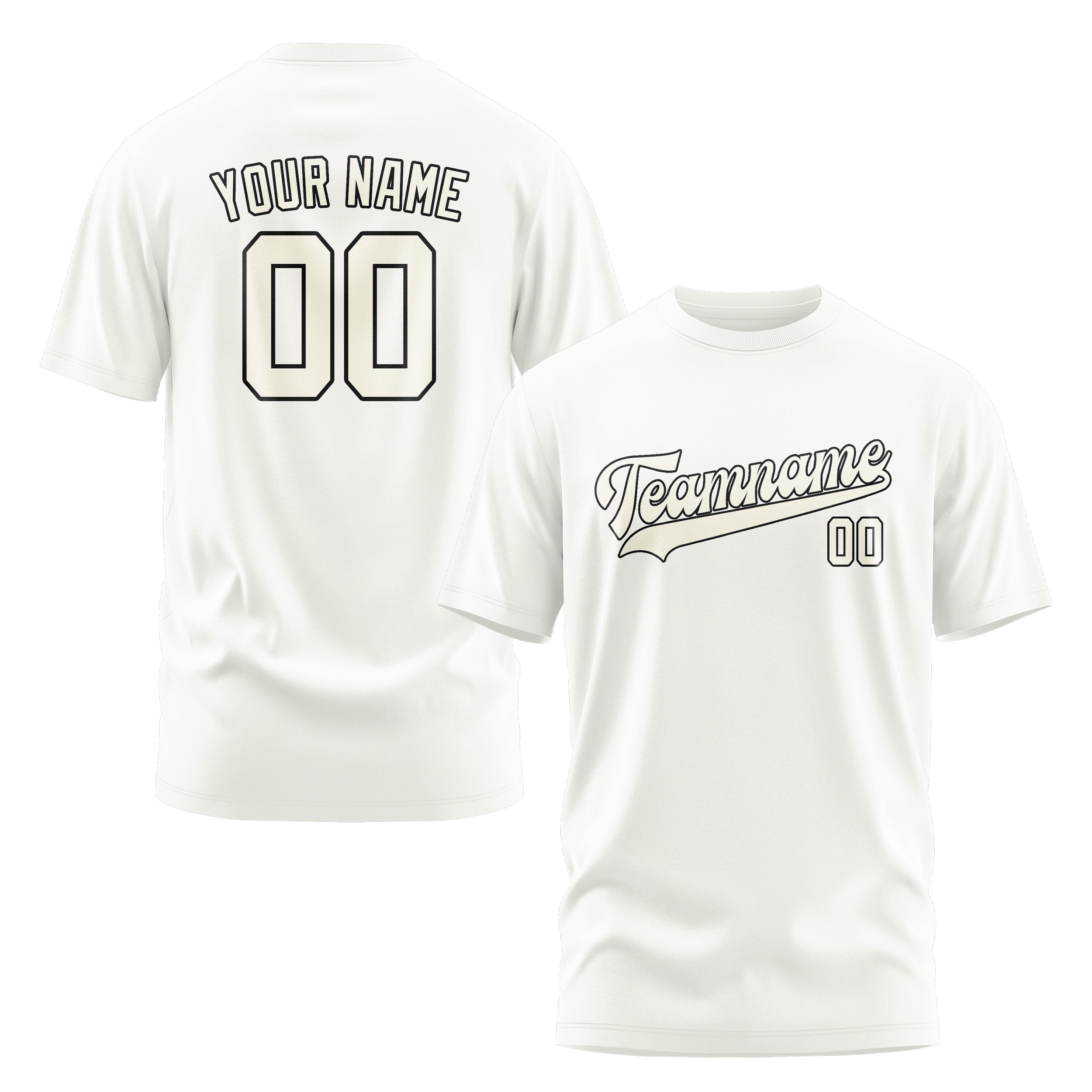 Custom White Cream T-Shirt