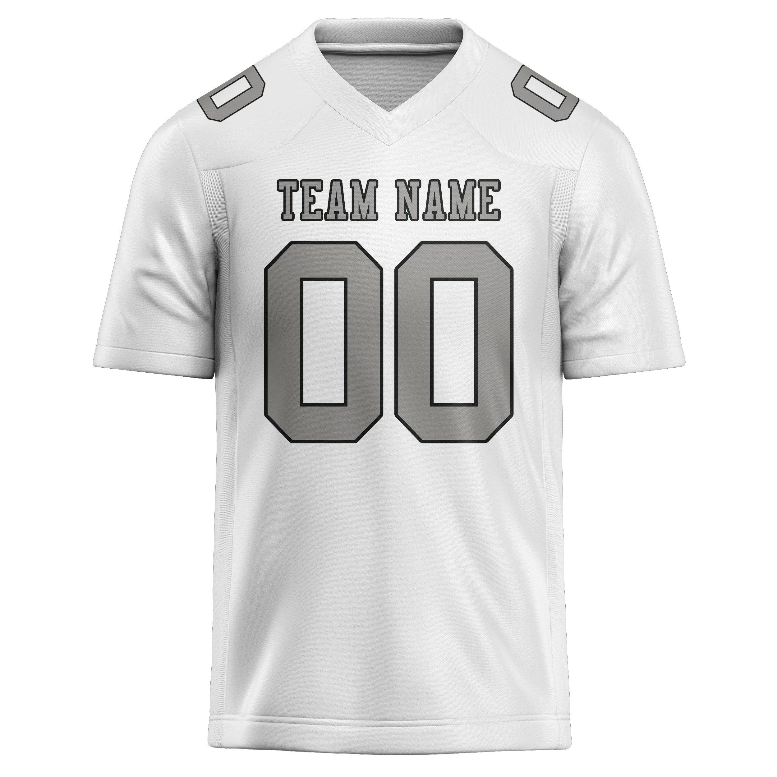 Custom White Gray Football Jersey
