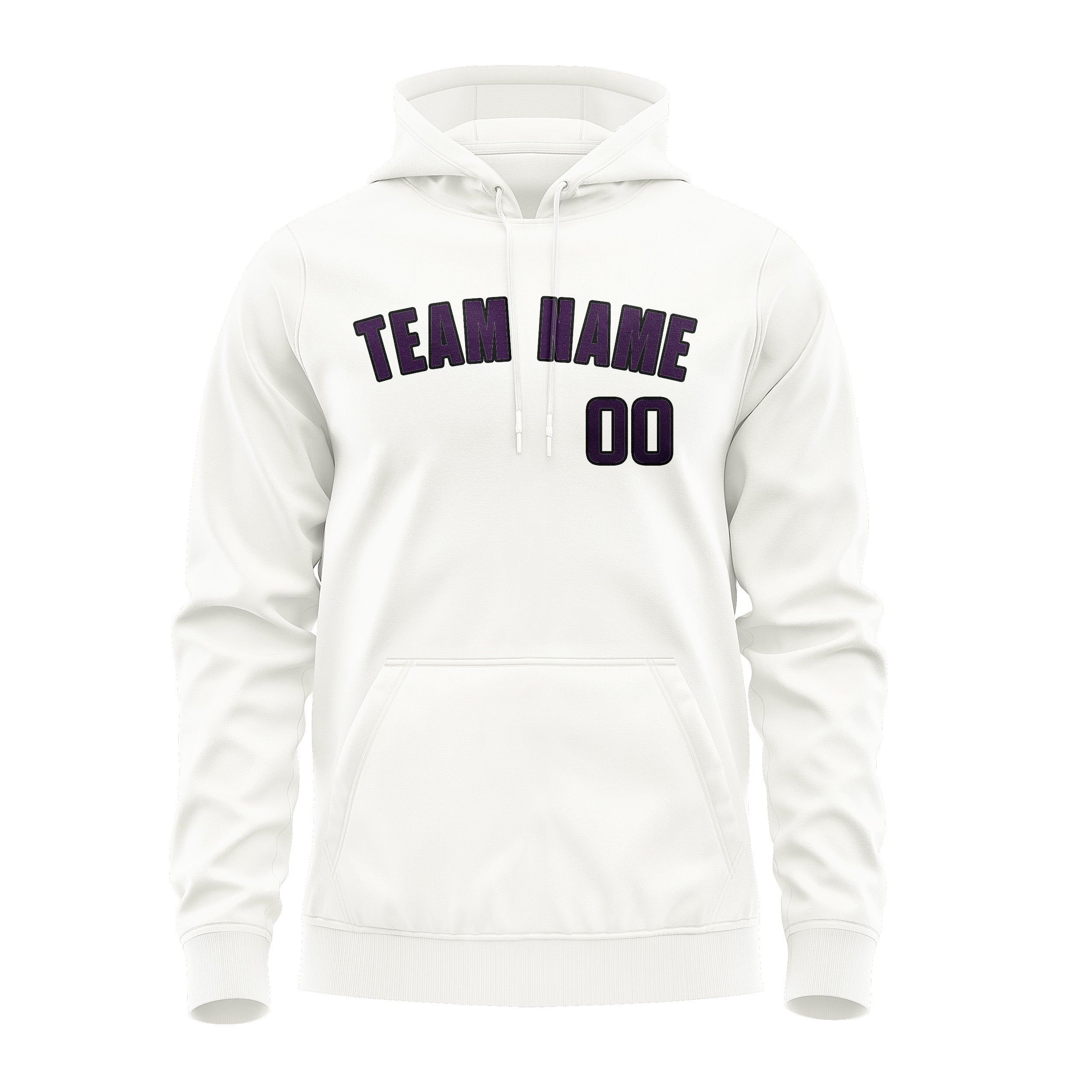 Custom White Purple Hoodie