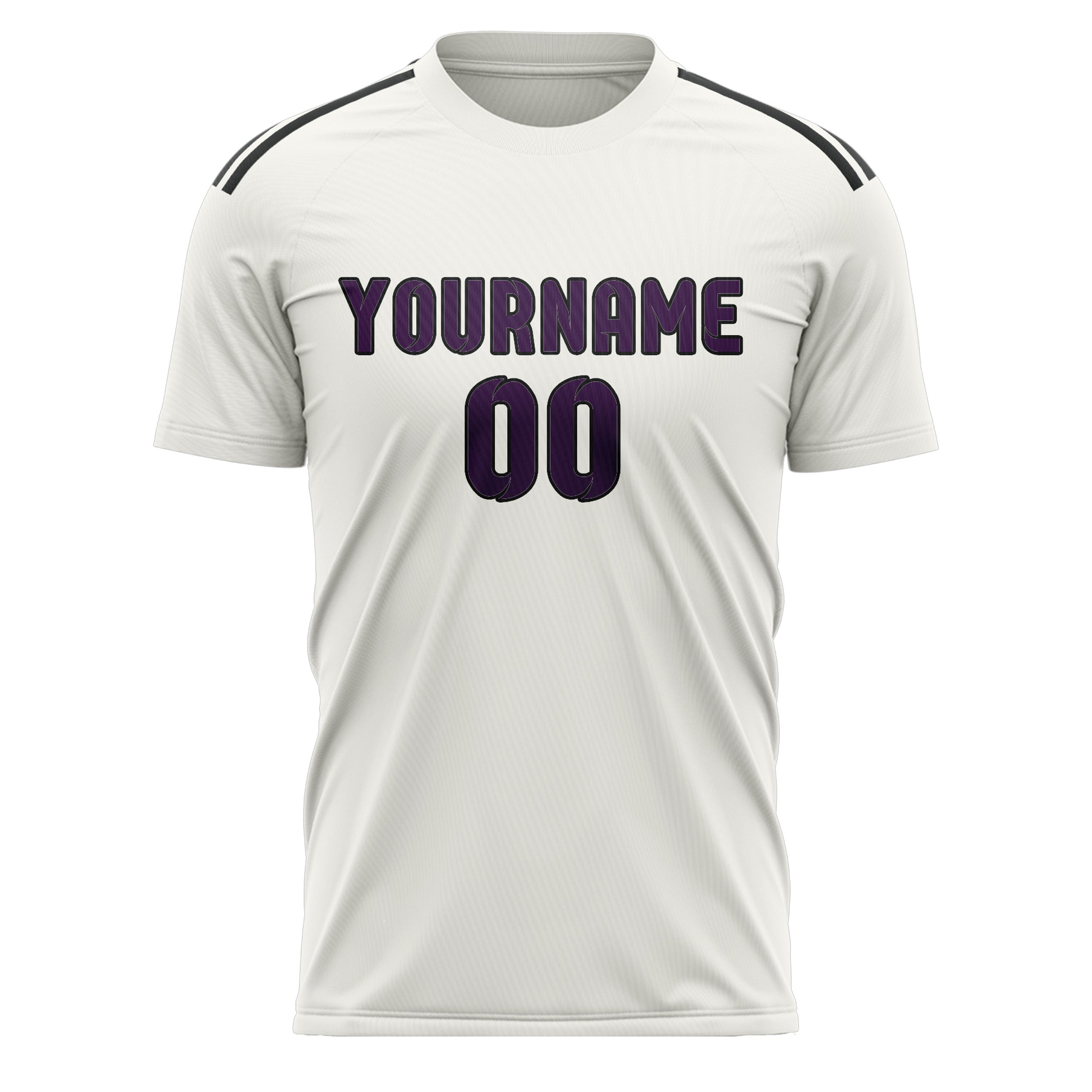 Custom White Purple Soccer Jersey