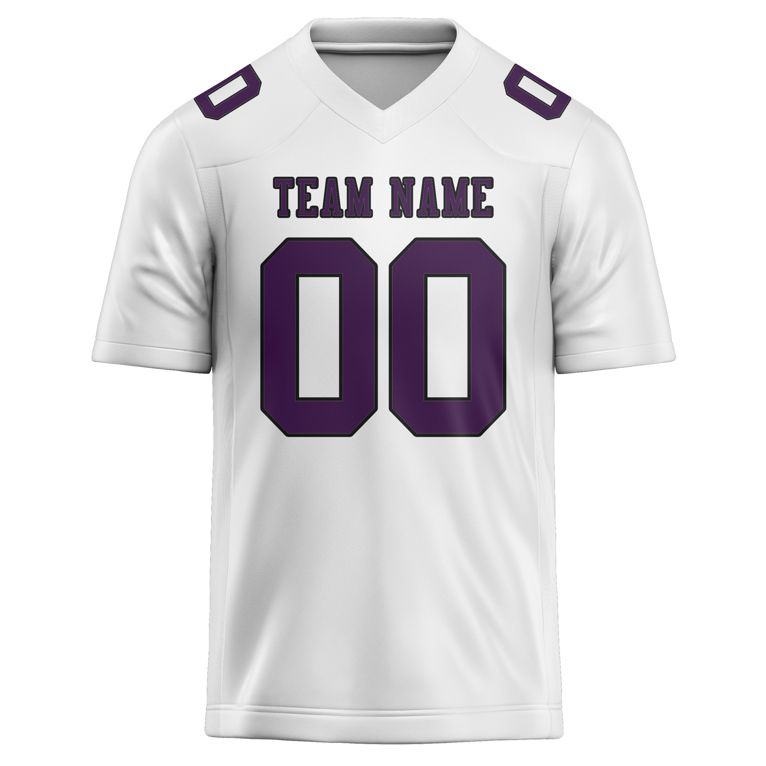 Custom White Purple Football Jersey