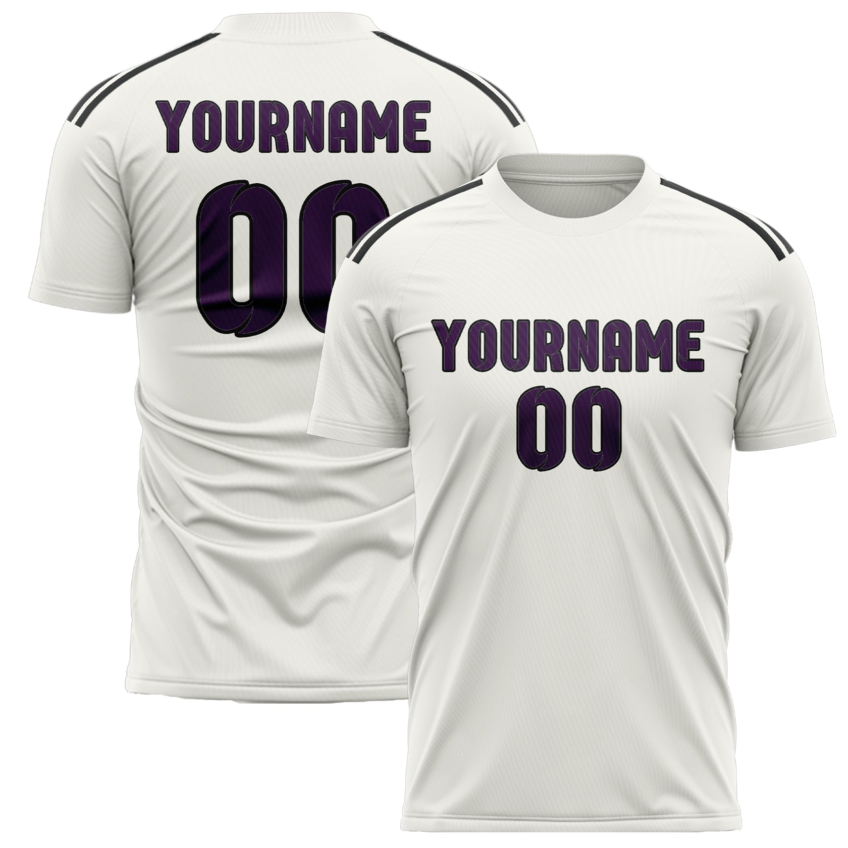 Custom White Purple Soccer Jersey