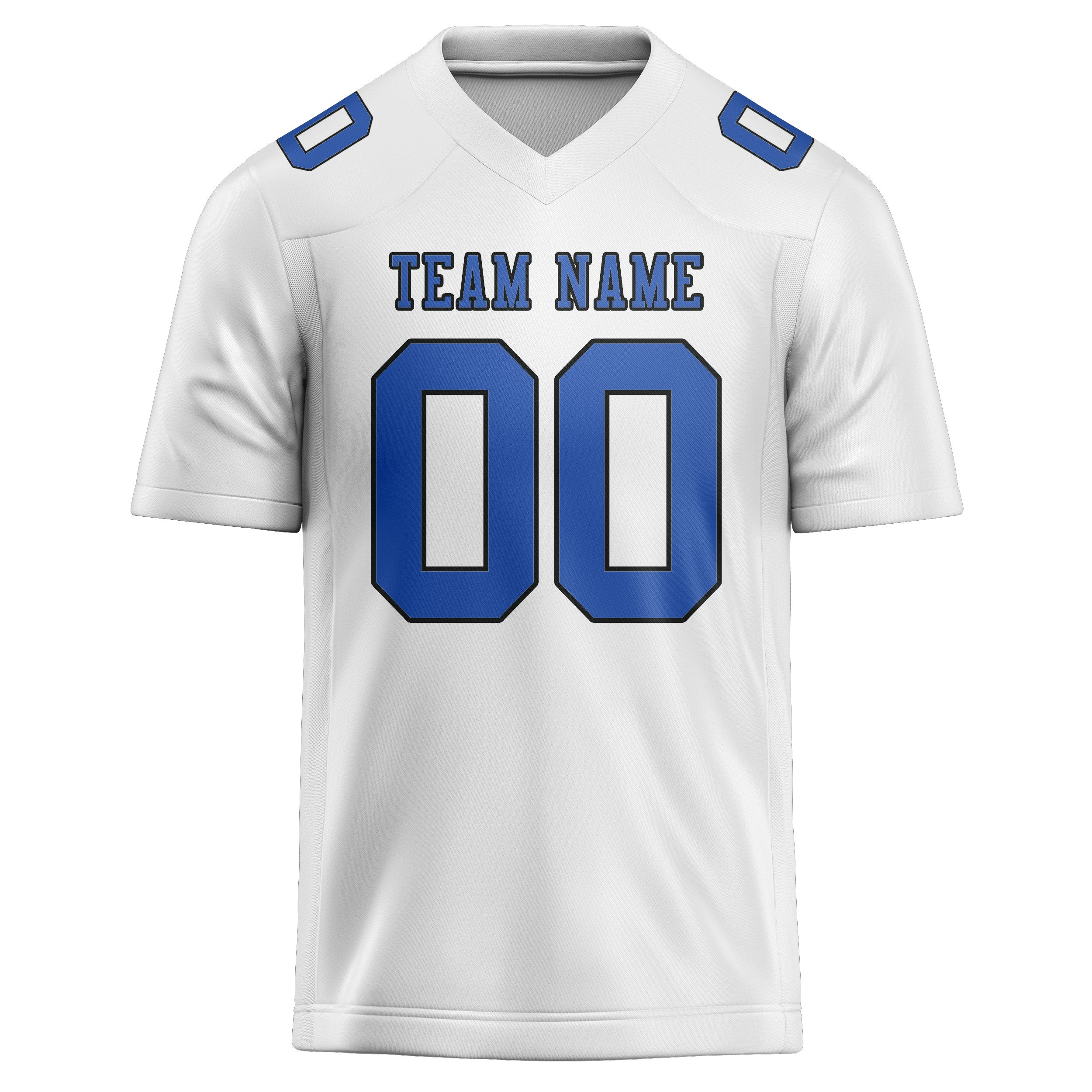 Custom White Sky Blue Football Jersey