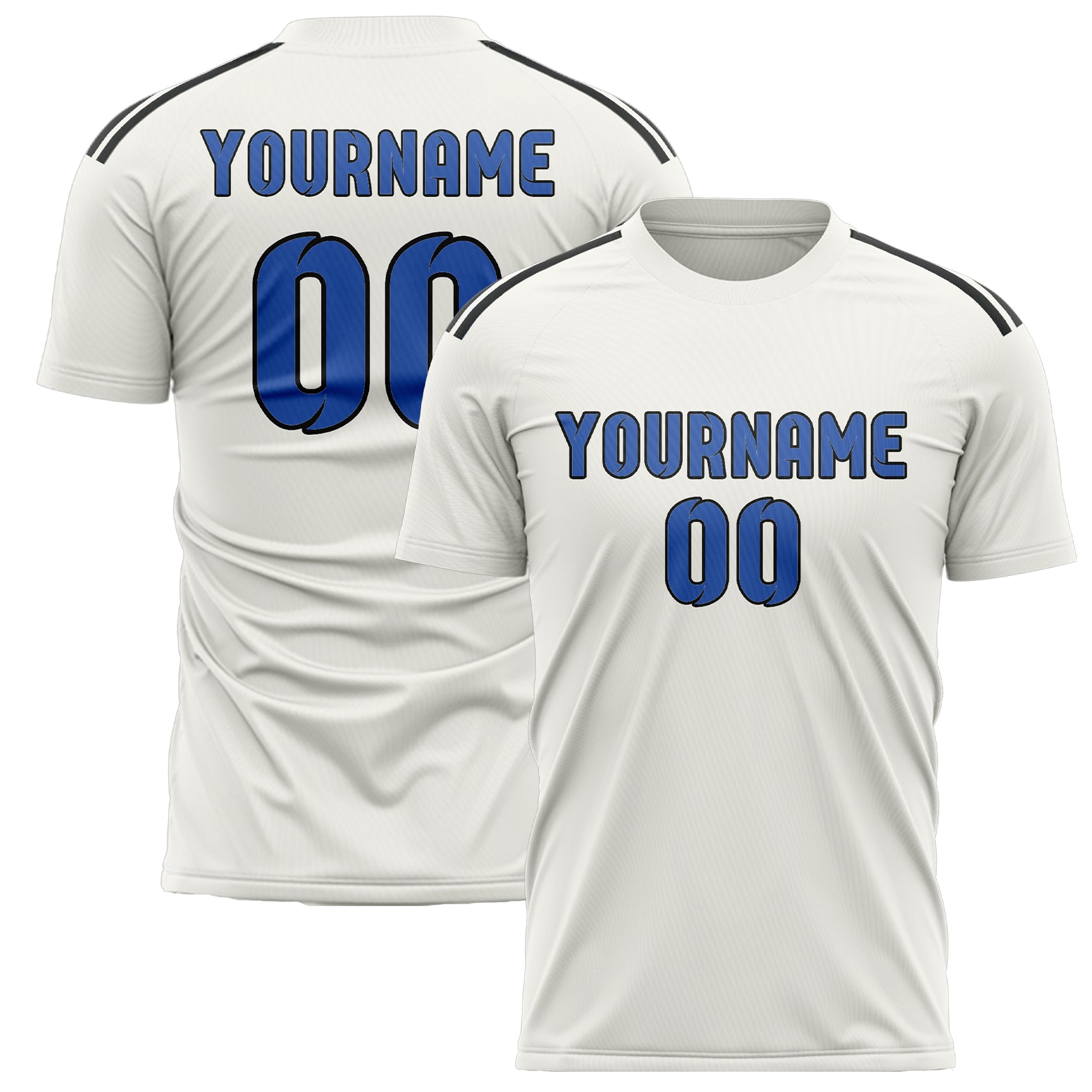Custom White Sky Blue Soccer Jersey
