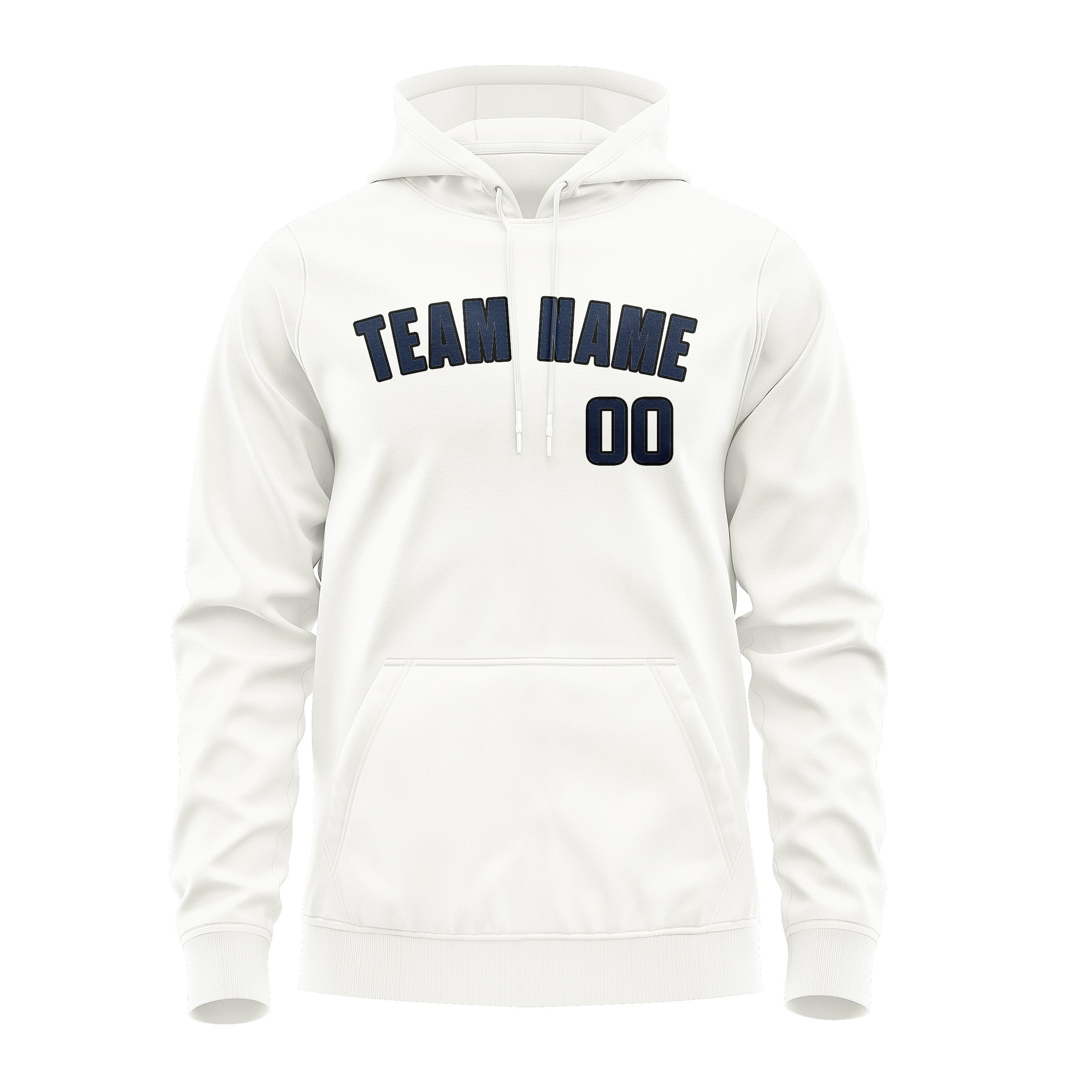 Custom White Blue Hoodie