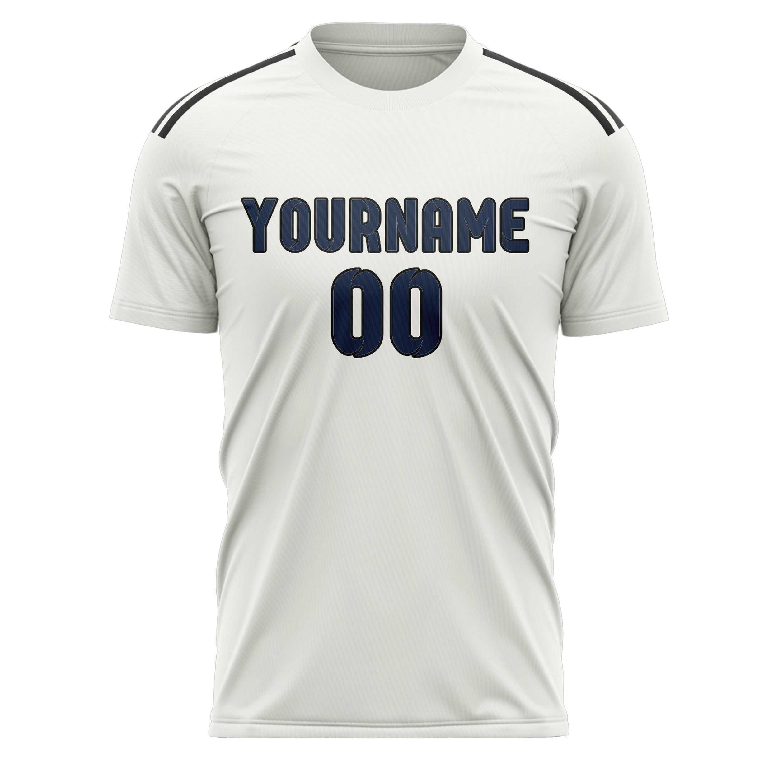Custom White Blue Soccer Jersey