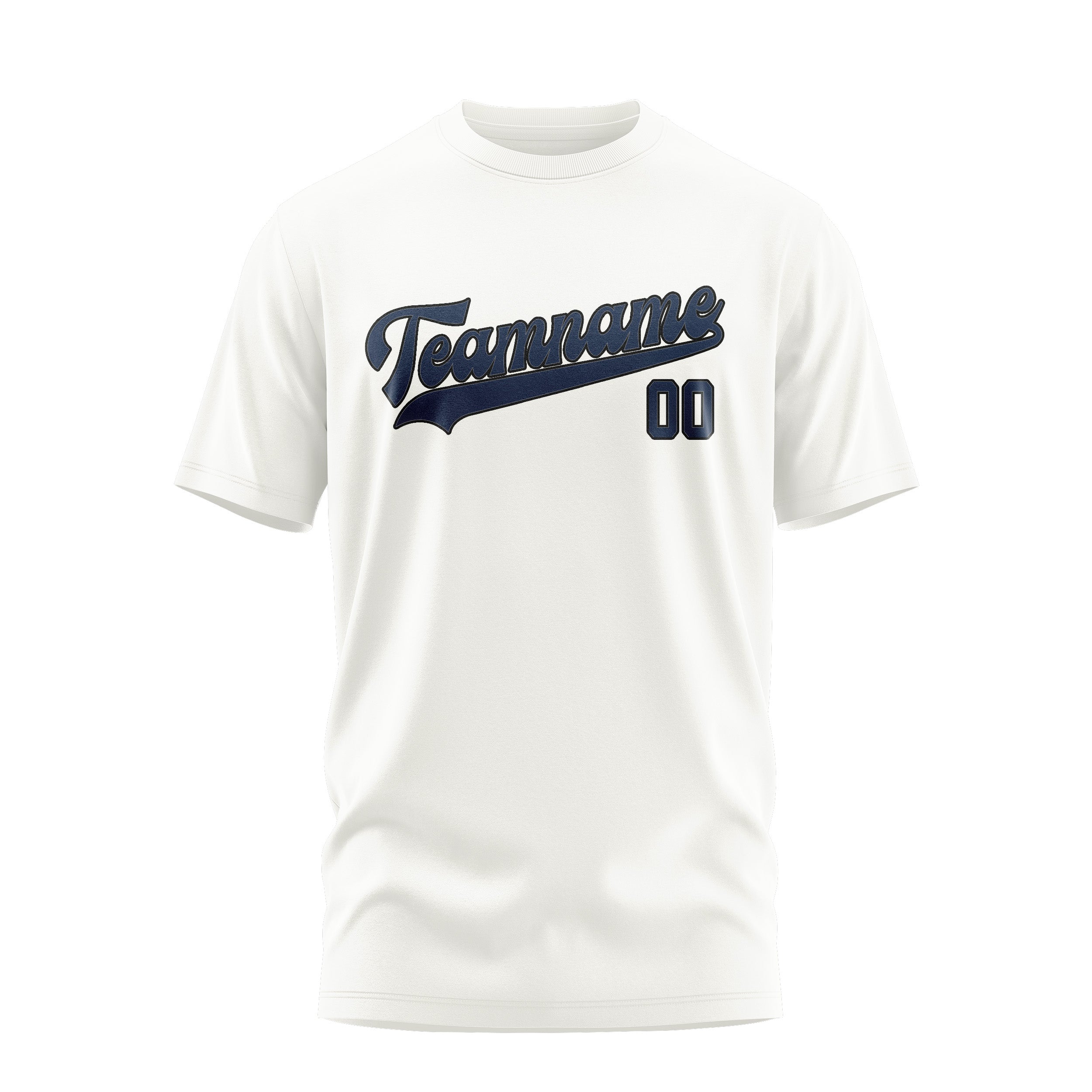 Custom White Blue T-Shirt
