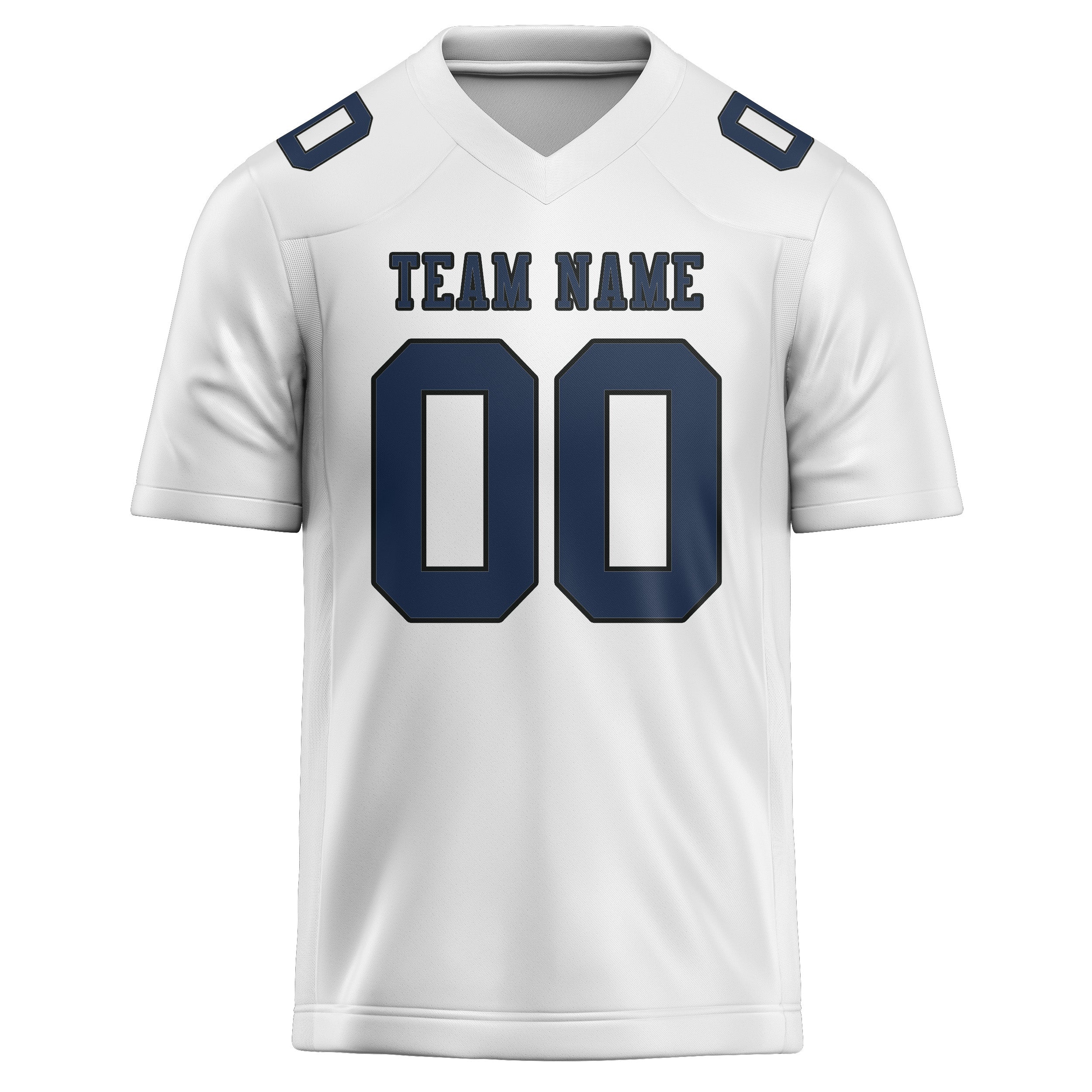 Custom White Blue Football Jersey