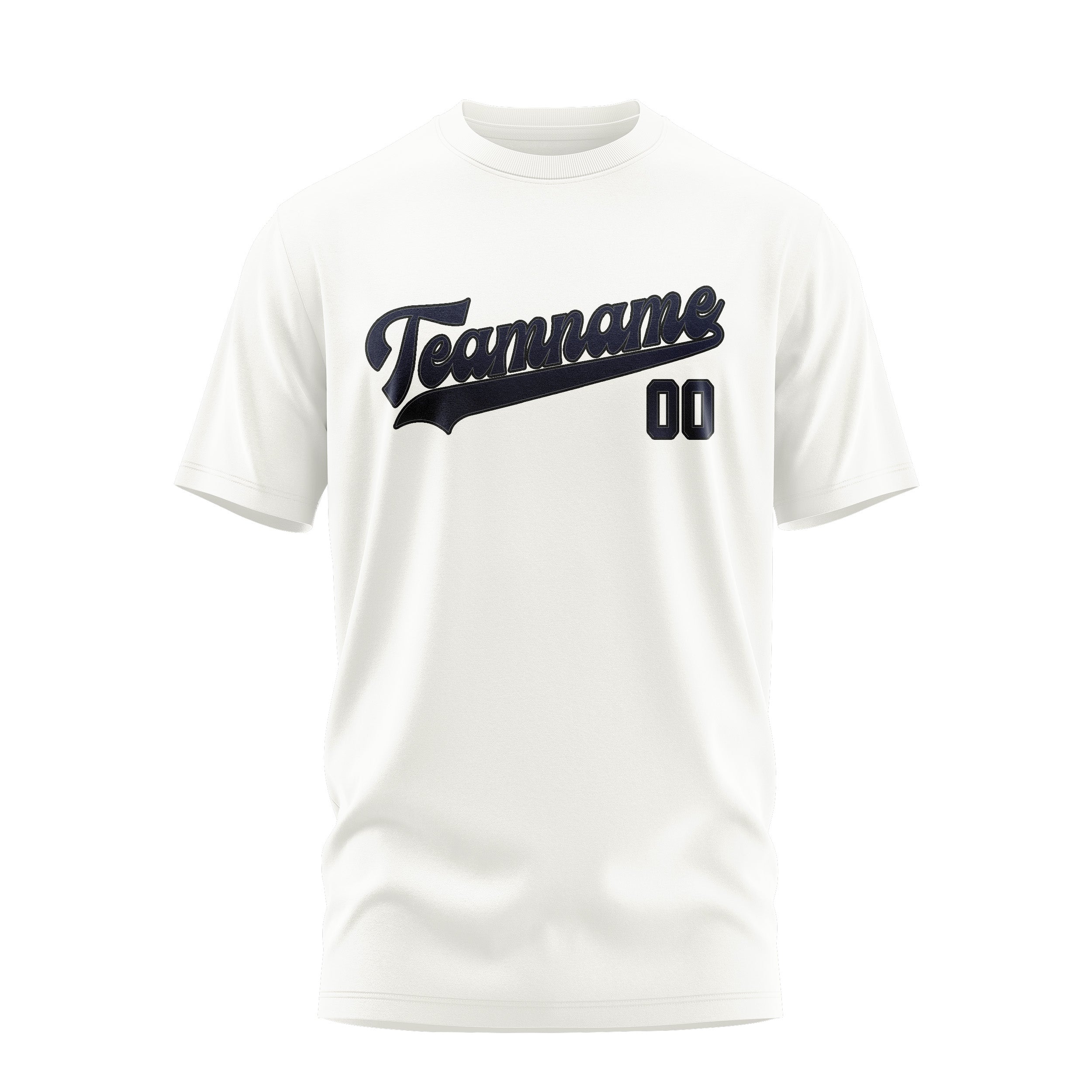 Custom White Navy T-Shirt
