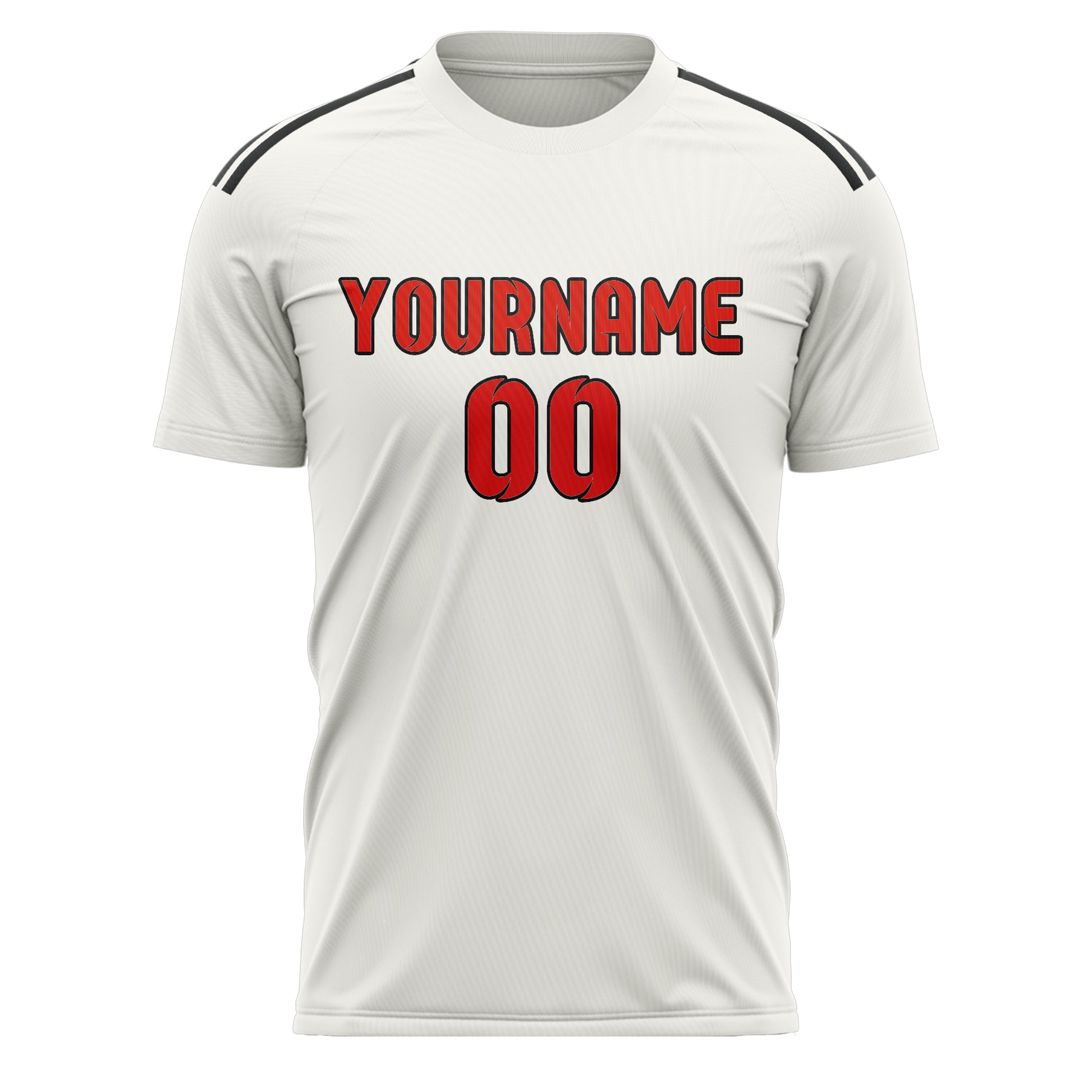 Custom White Orange Red Soccer Jersey