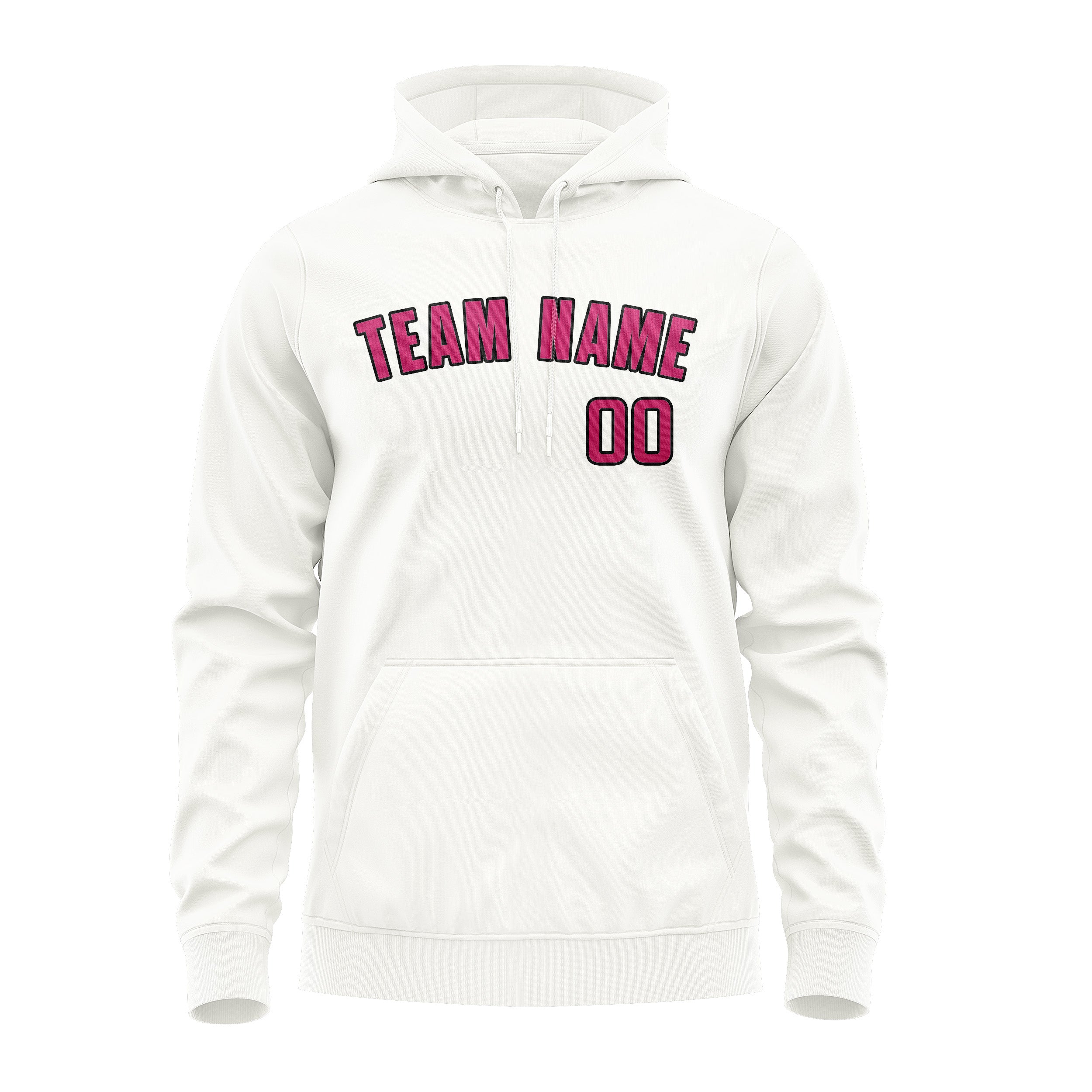 Custom White Pink Hoodie