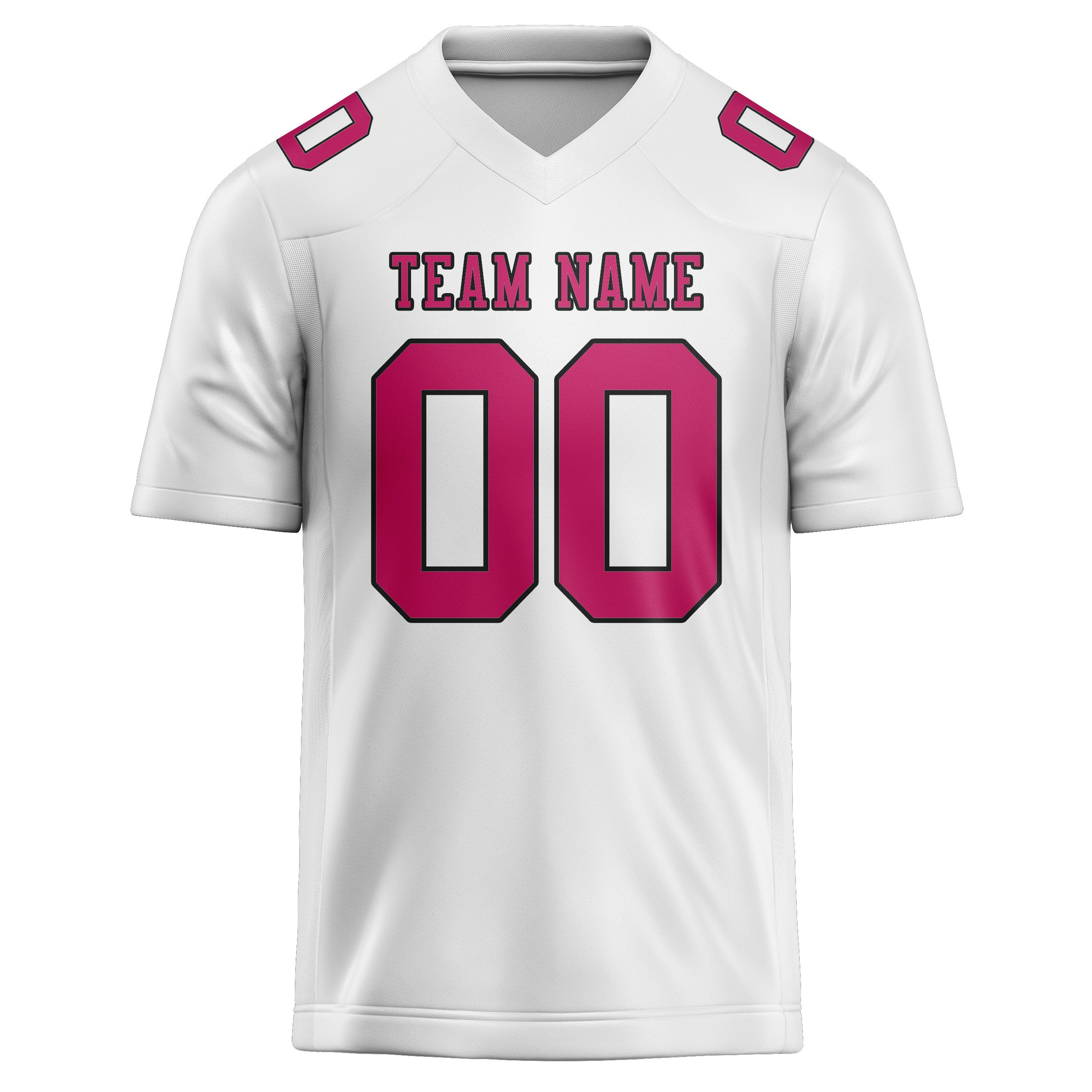 Custom White Pink Football Jersey