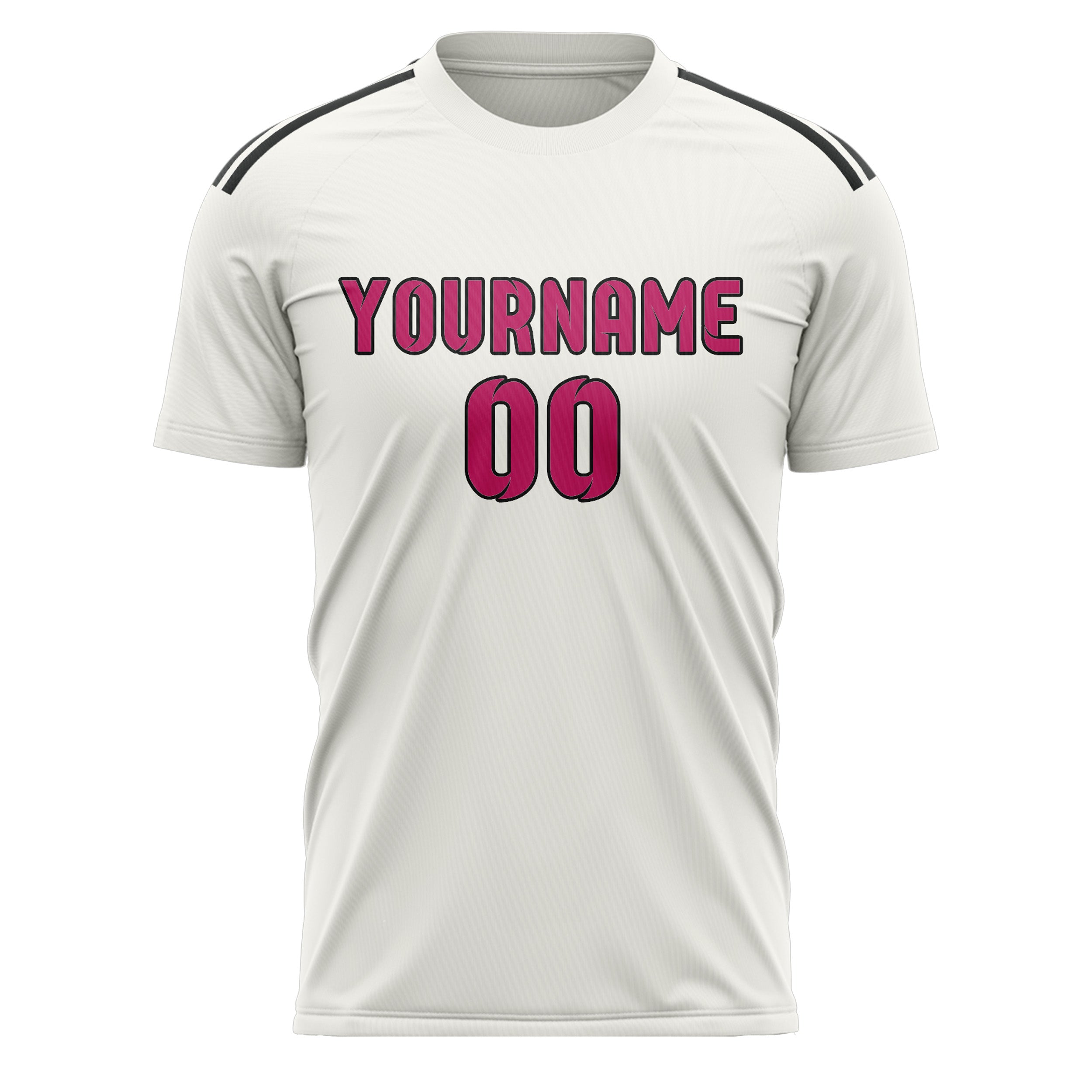 Custom White Pink Soccer Jersey