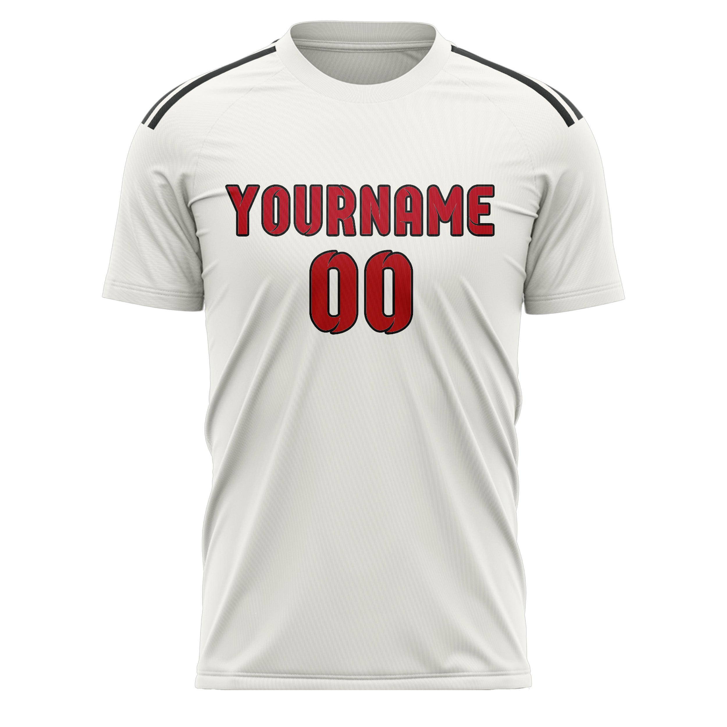 Custom White Red Soccer Jersey