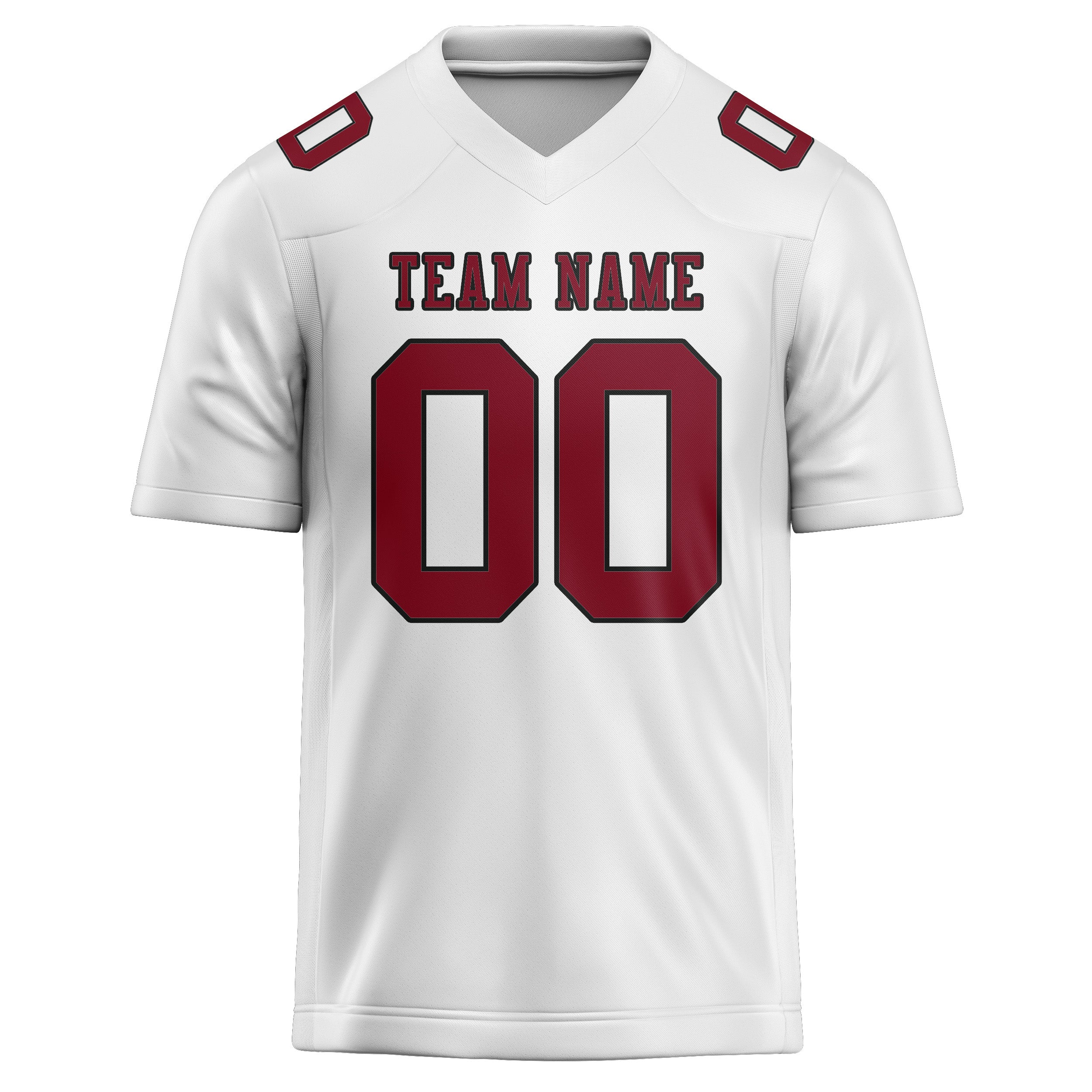 Custom White Crimson Red Football Jersey
