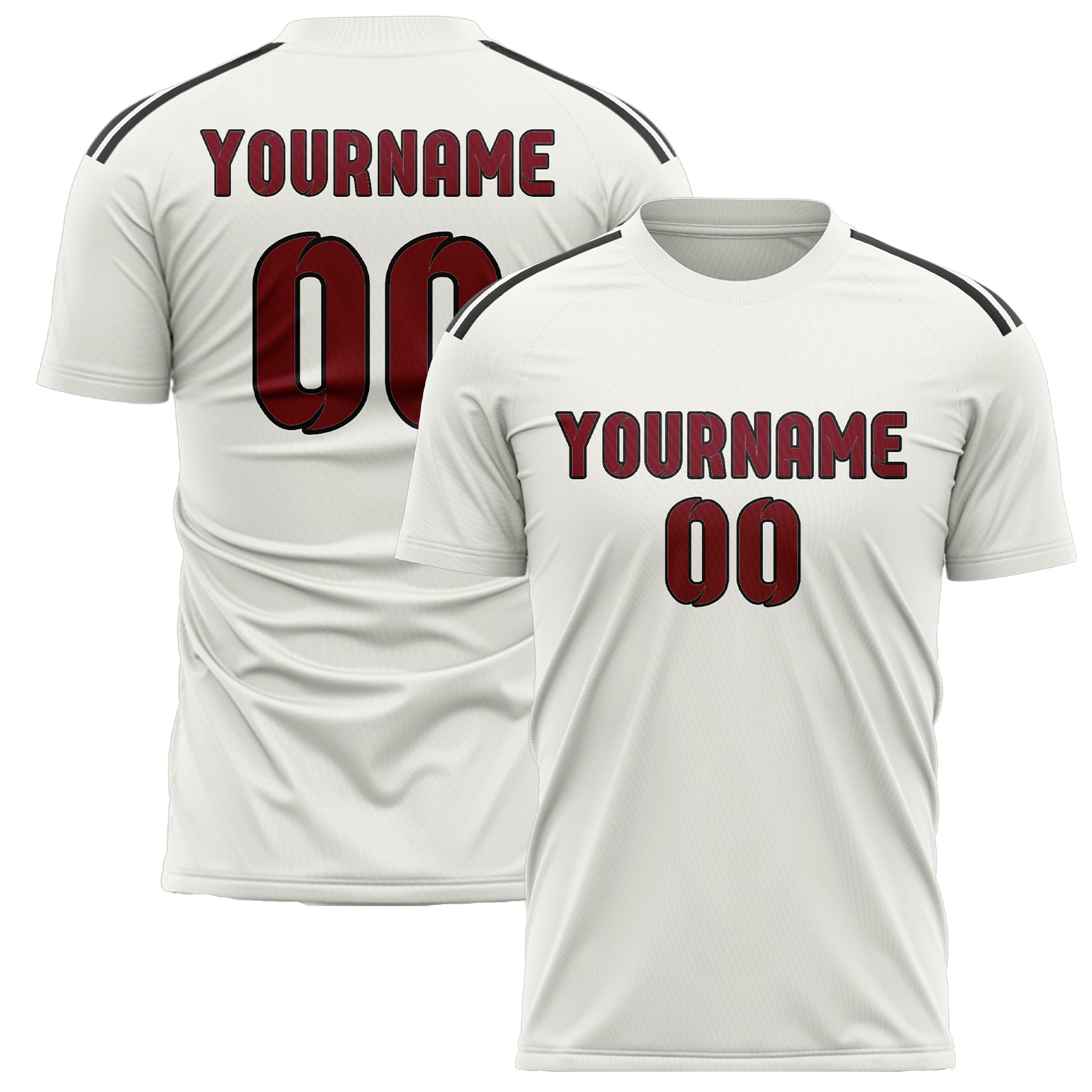 Custom White Crimson Red Soccer Jersey