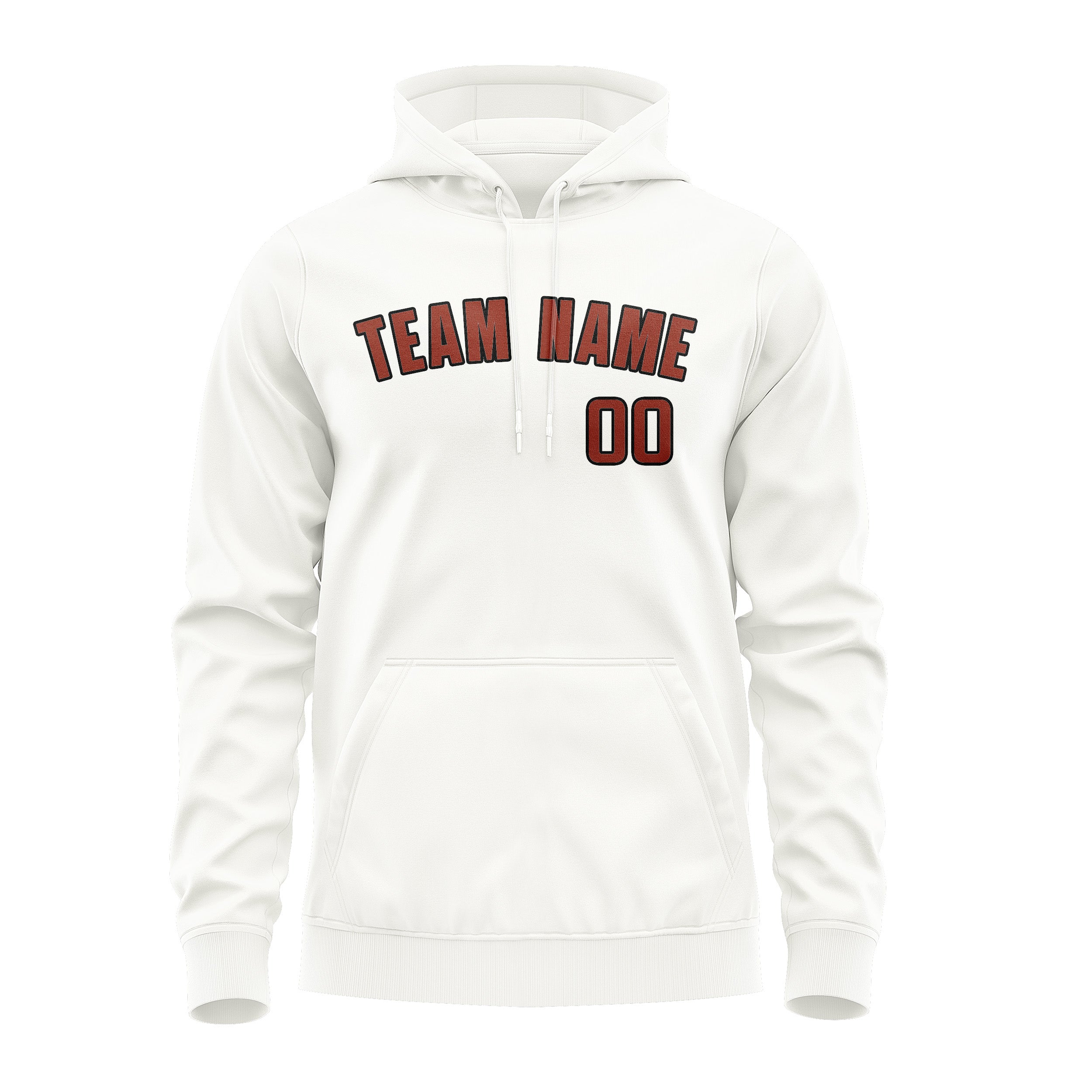 Custom White Coral Red Hoodie