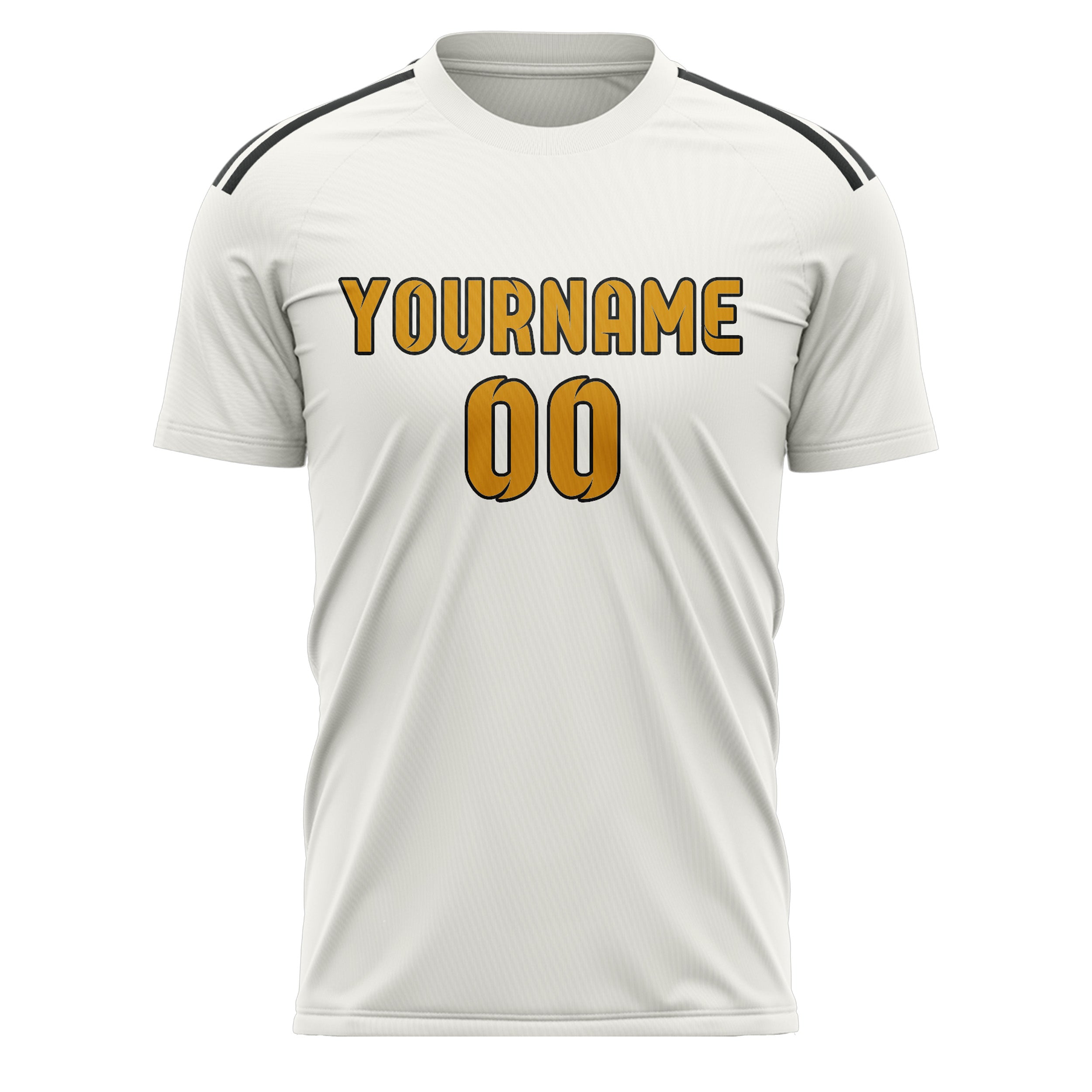 Custom White Yellow Soccer Jersey