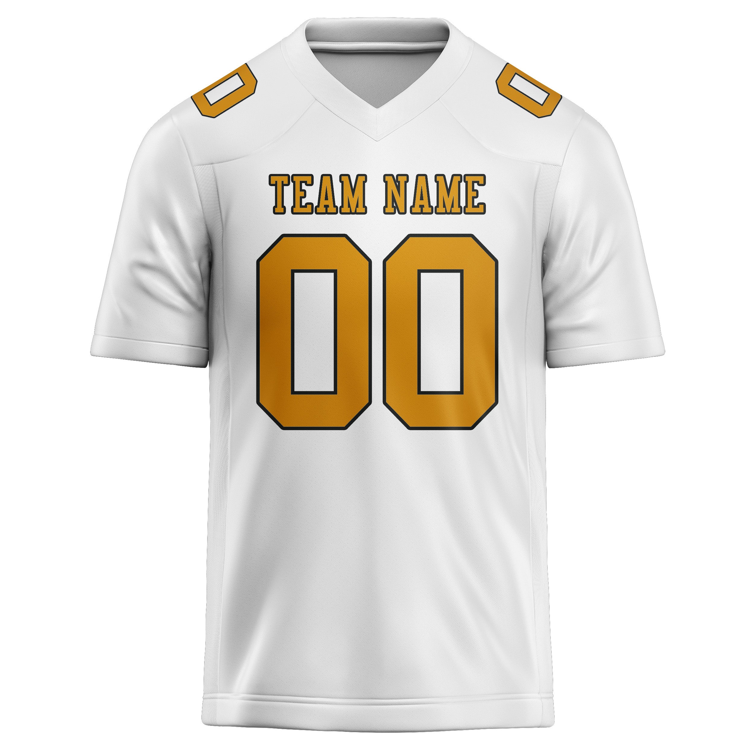 Custom White Yellow Football Jersey