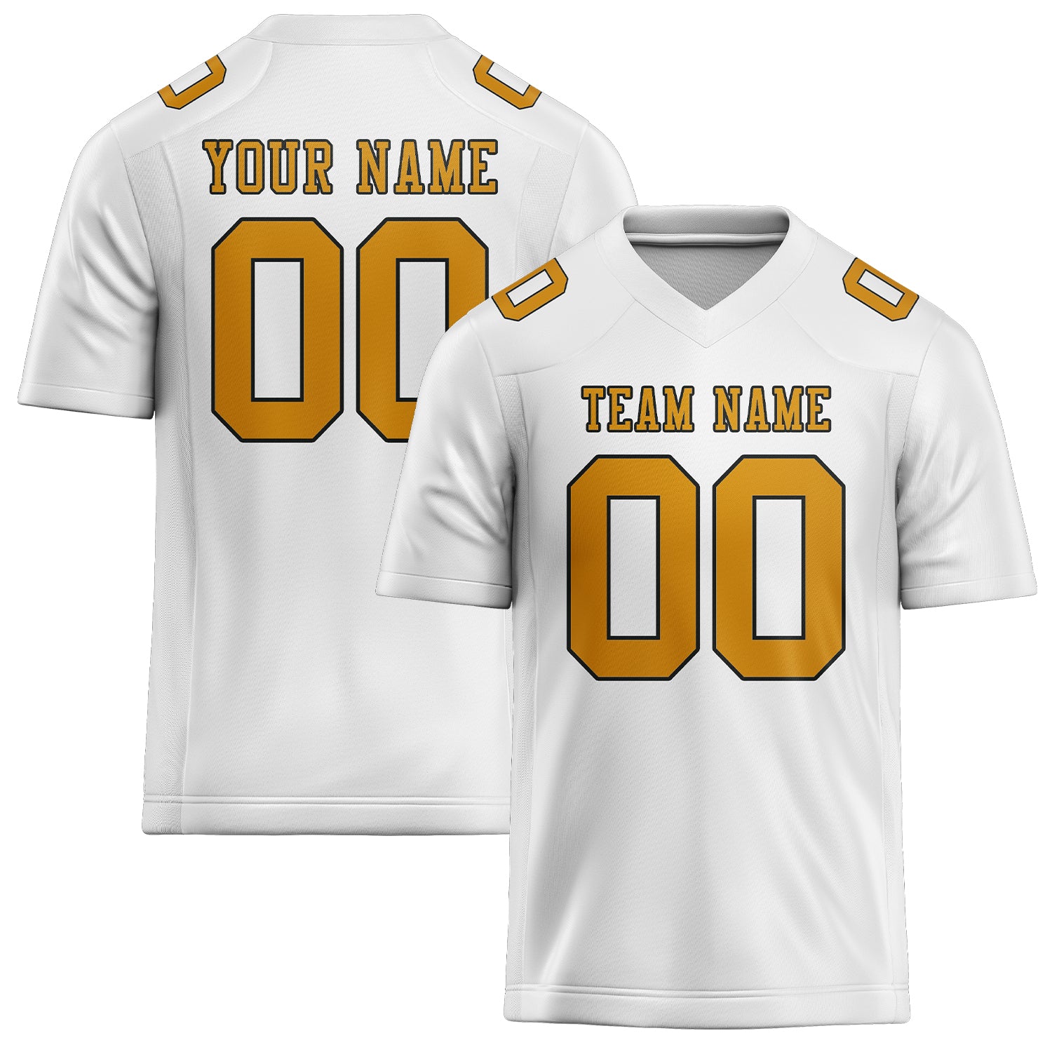 Custom White Yellow Football Jersey