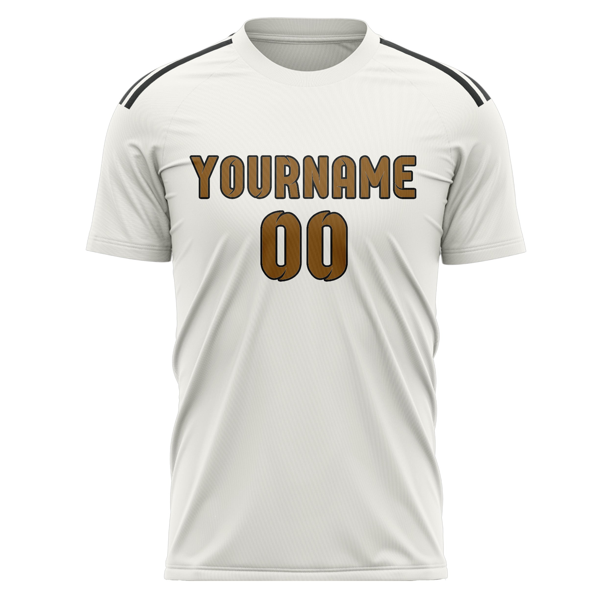Custom White Khaki Soccer Jersey