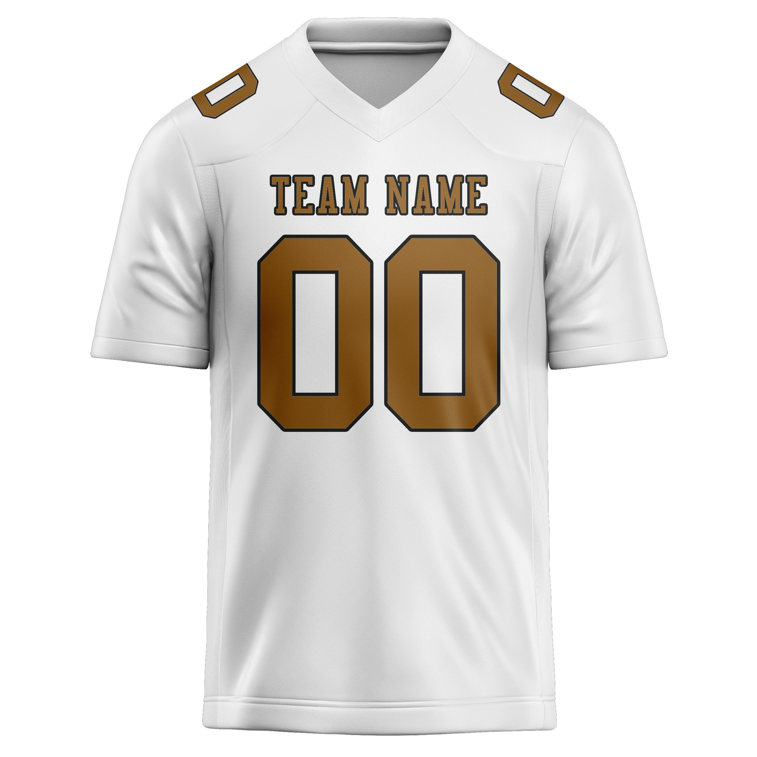 Custom White Khaki Football Jersey