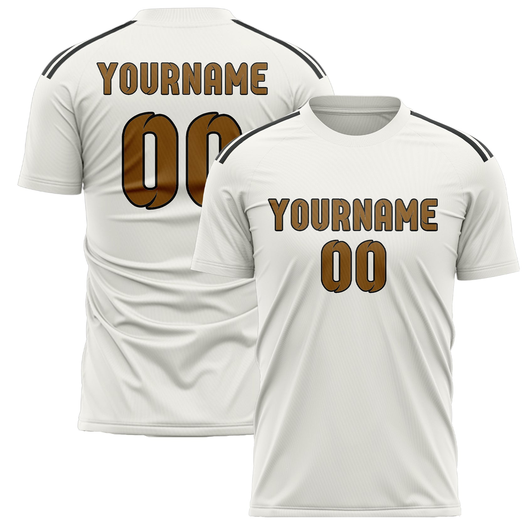 Custom White Khaki Soccer Jersey