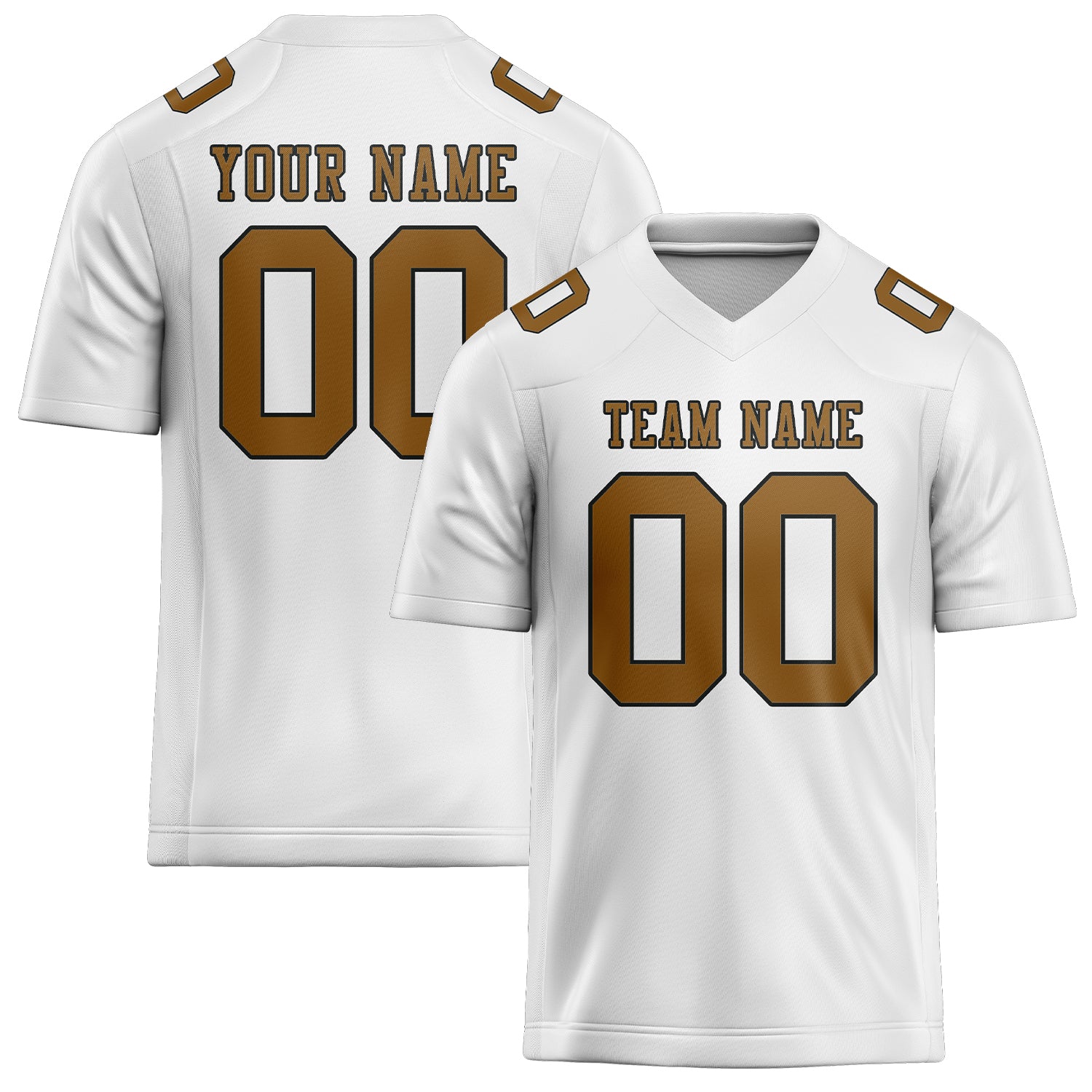 Custom White Khaki Football Jersey