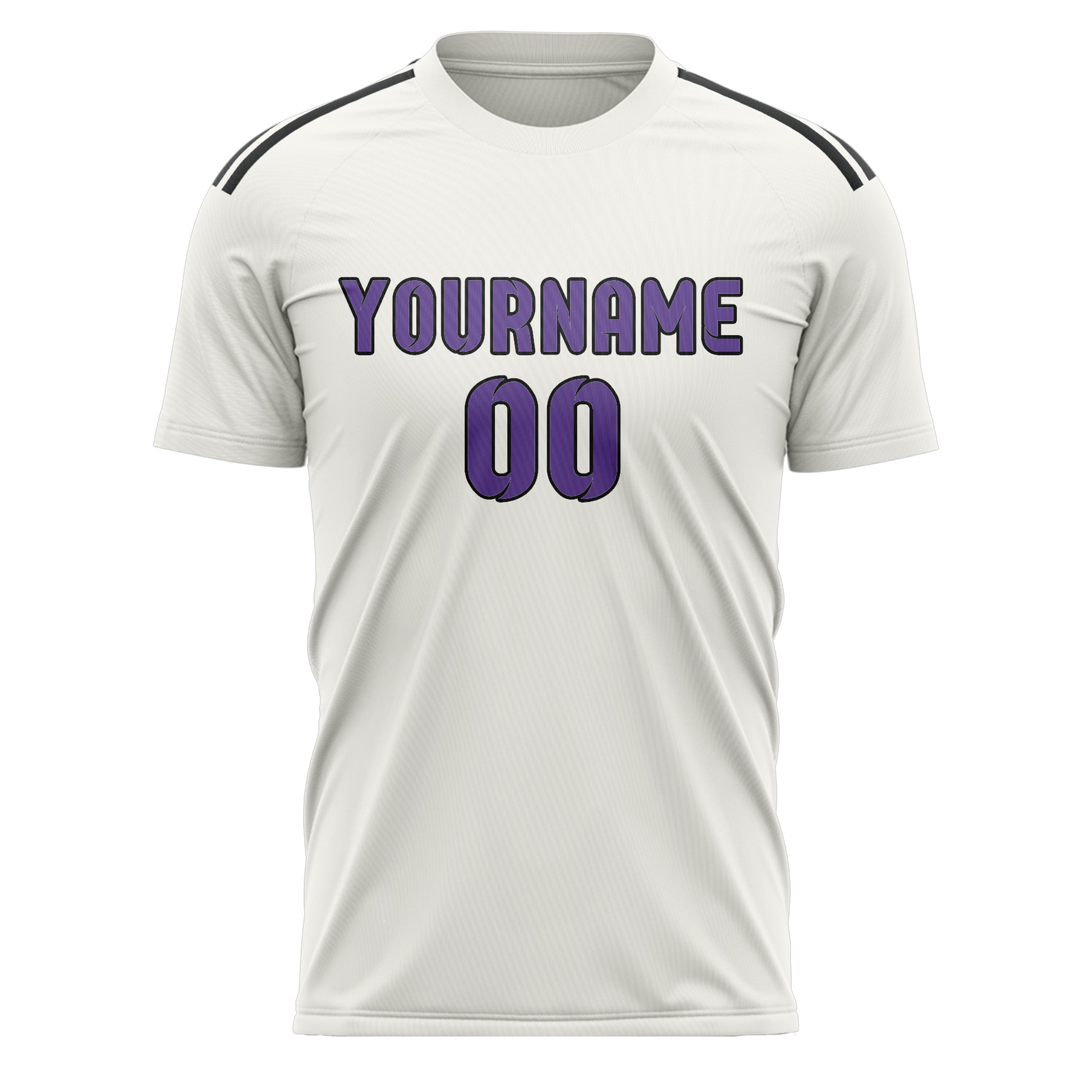 Custom White Light Purple Soccer Jersey