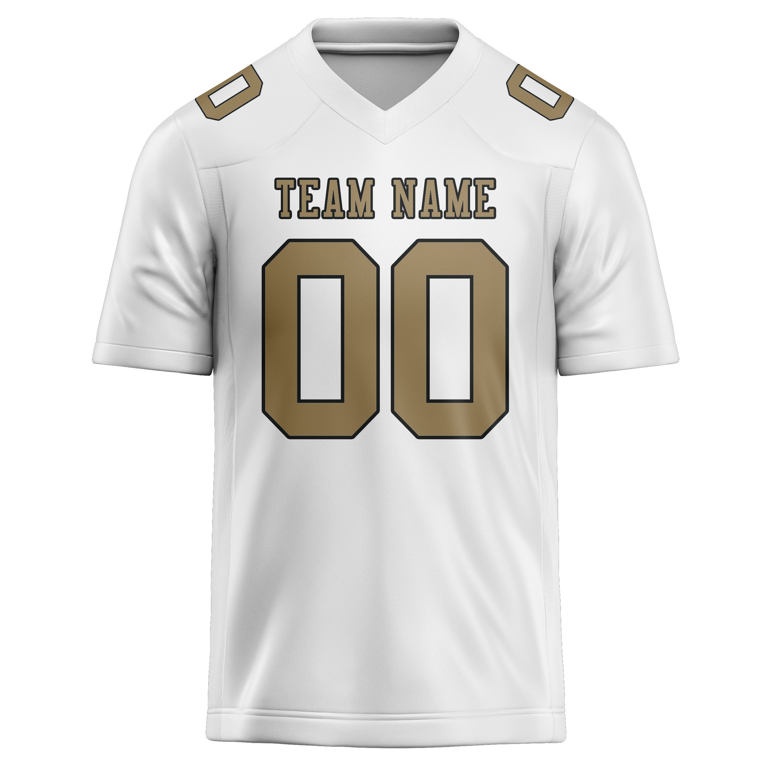 Custom White Light Khaki Football Jersey