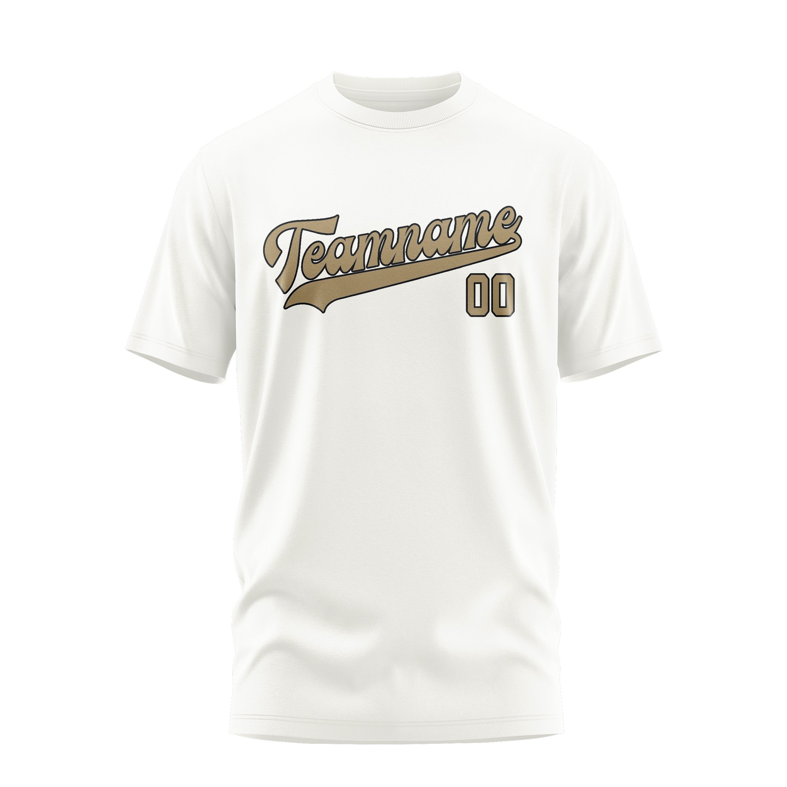 Custom White Light Khaki T-Shirt