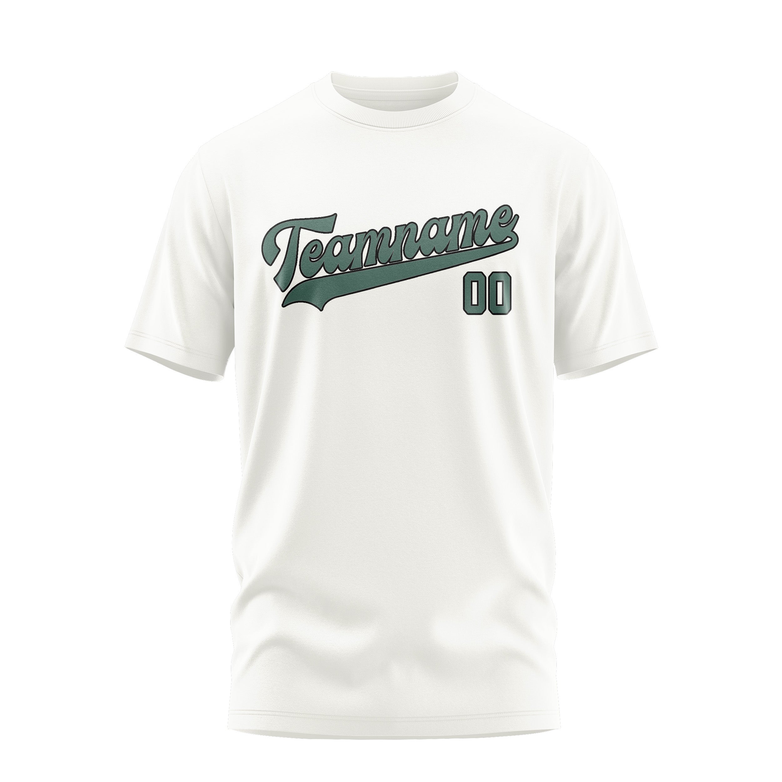 Custom White Blue Green T-Shirt