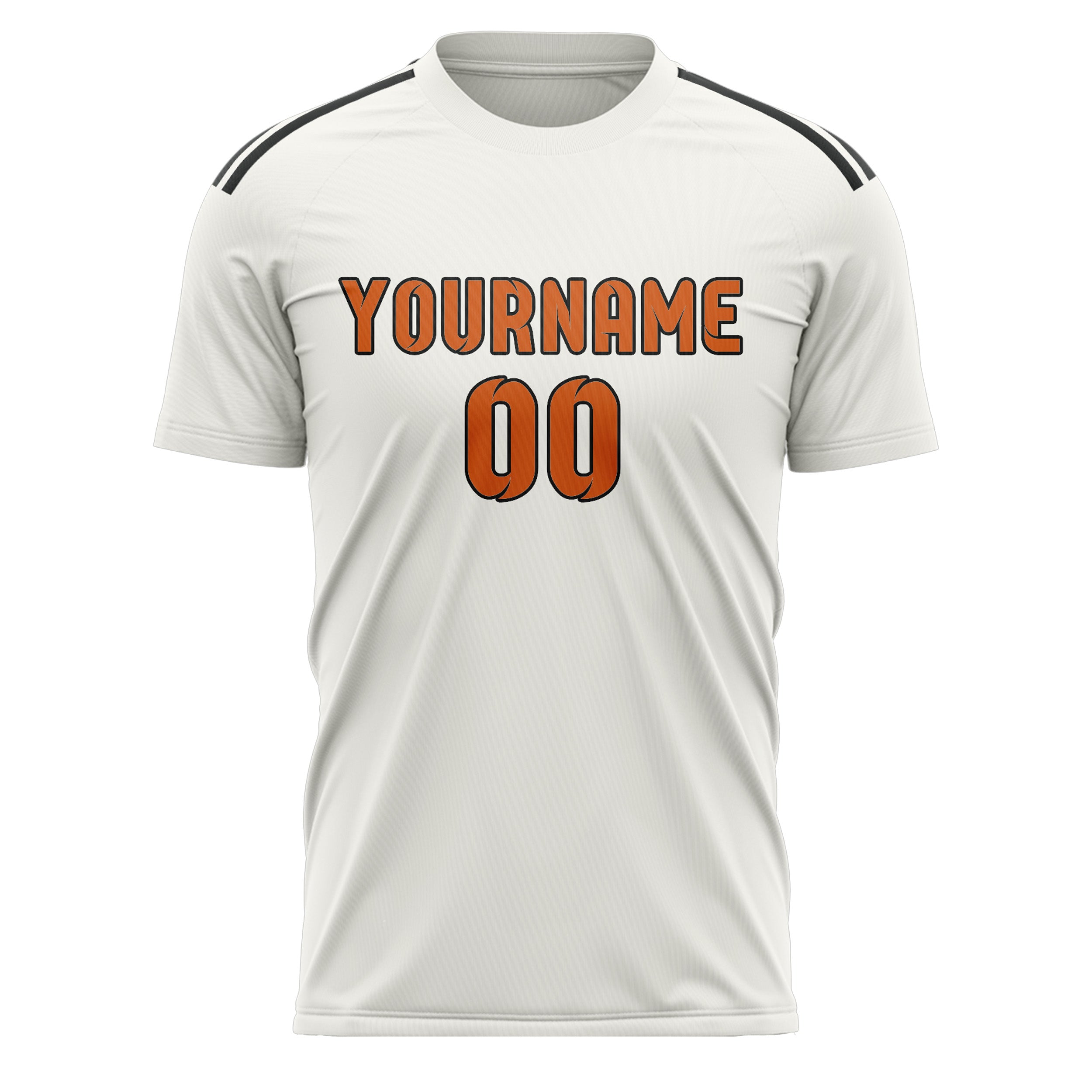 Custom White Orange Soccer Jersey